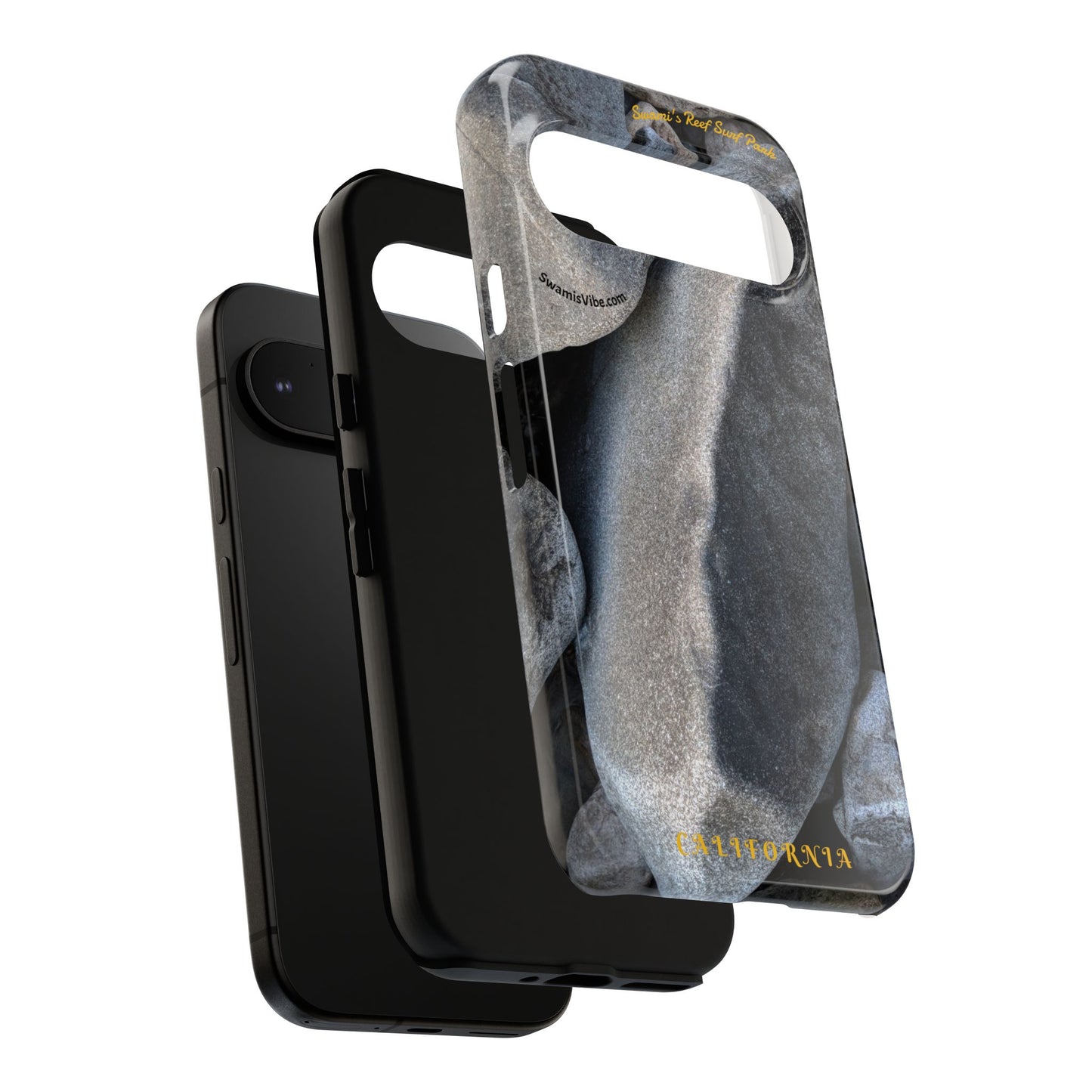 Swamis Vibe Encinitas California JSE Phone Case Designs #3. Swamis Beach Melted Rocks Durable Phone Case with Rock Design, Tough Cases for Outdoorsy Souls, Unique Gift for Nature Lovers, Perfect for Hiking and Adventure