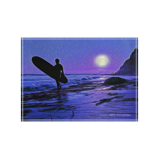 Swamis Vibe Surf and Sunsets - The UV Surfer #1. Surfing Photo Block, Ocean Decor, Beach Art, Wall Display, Gift for Surfers, Coastal Home Decor, Nautical Wall Art
