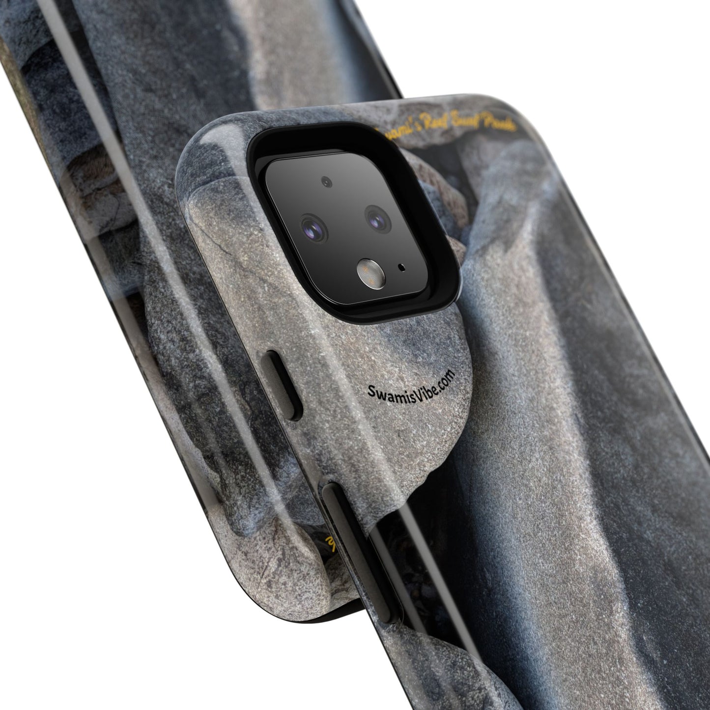 Swamis Vibe Encinitas California JSE Phone Case Designs #3. Swamis Beach Melted Rocks Durable Phone Case with Rock Design, Tough Cases for Outdoorsy Souls, Unique Gift for Nature Lovers, Perfect for Hiking and Adventure