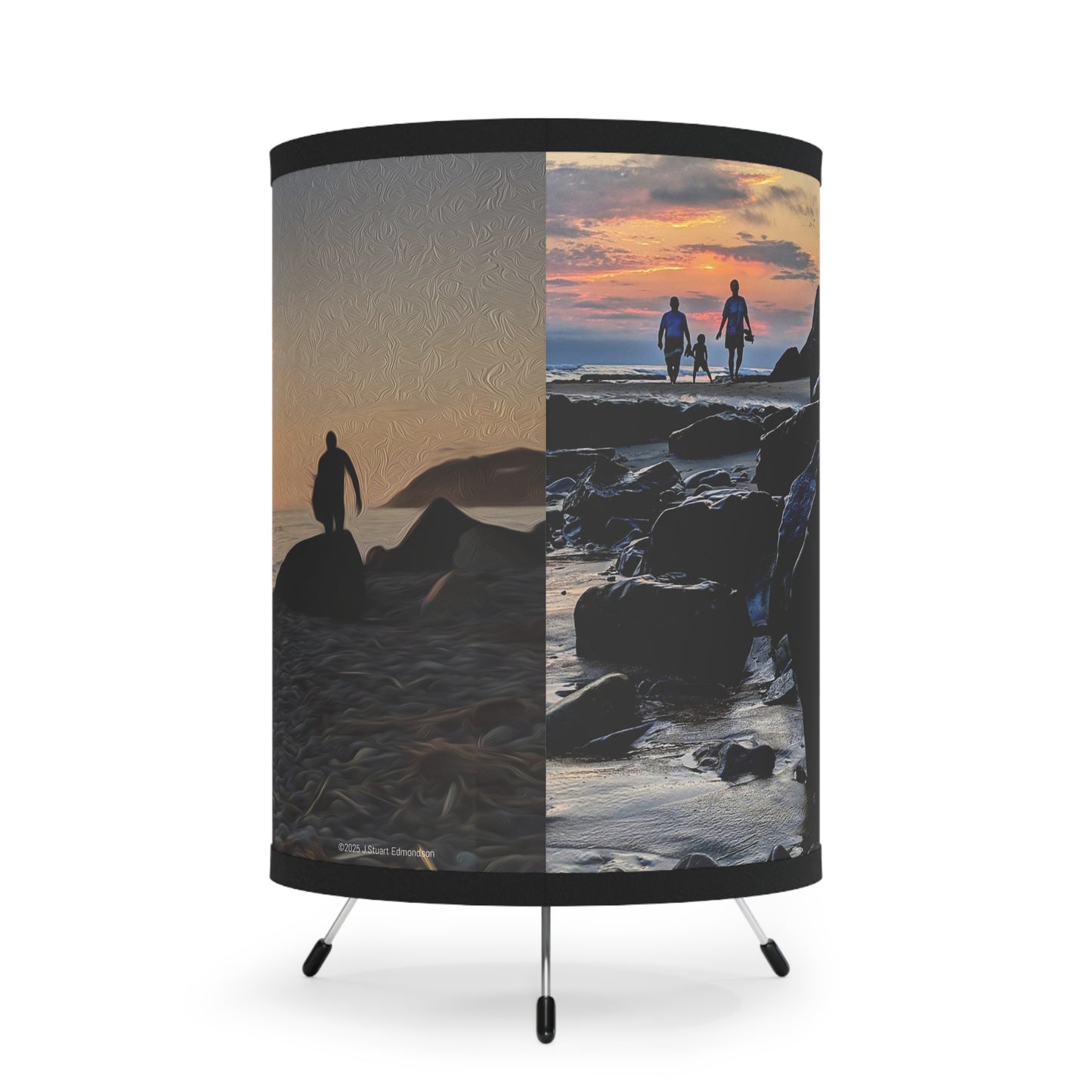Swamis Vibe Surf and Sunsets Swamis Lamp House Light #3. Swamis Surf Tripod Lamp - Coastal Home Decor, Beach House Accent Light, Relaxing Vibe, Unique Gift for Decor Lovers, Modern Lighting