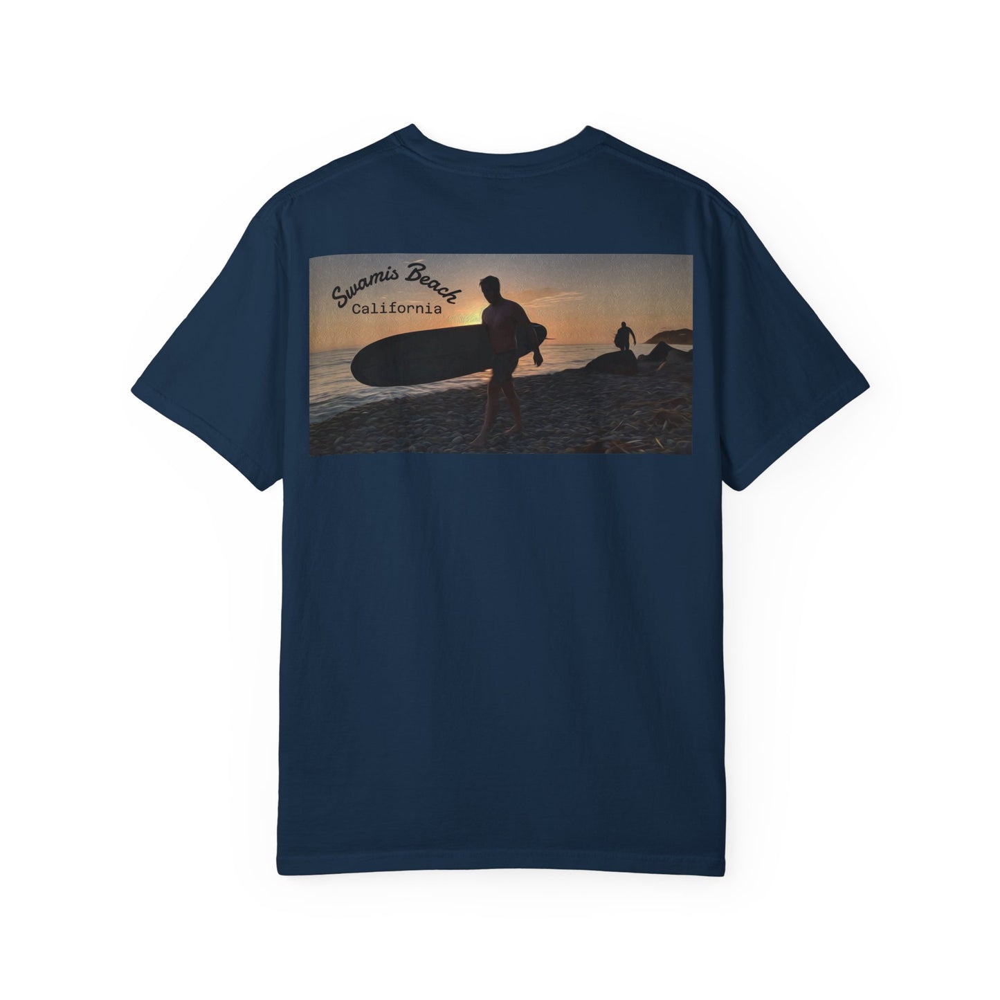 Swamis Vibe JSE Designs unisex garment-dyed t-shirt #316 Xcorps Films California Surf Vibes Unisex T-Shirt | Beachwear, Summer Apparel, Gift for Surfers, Casual Fashion, Ocean Lover Tee