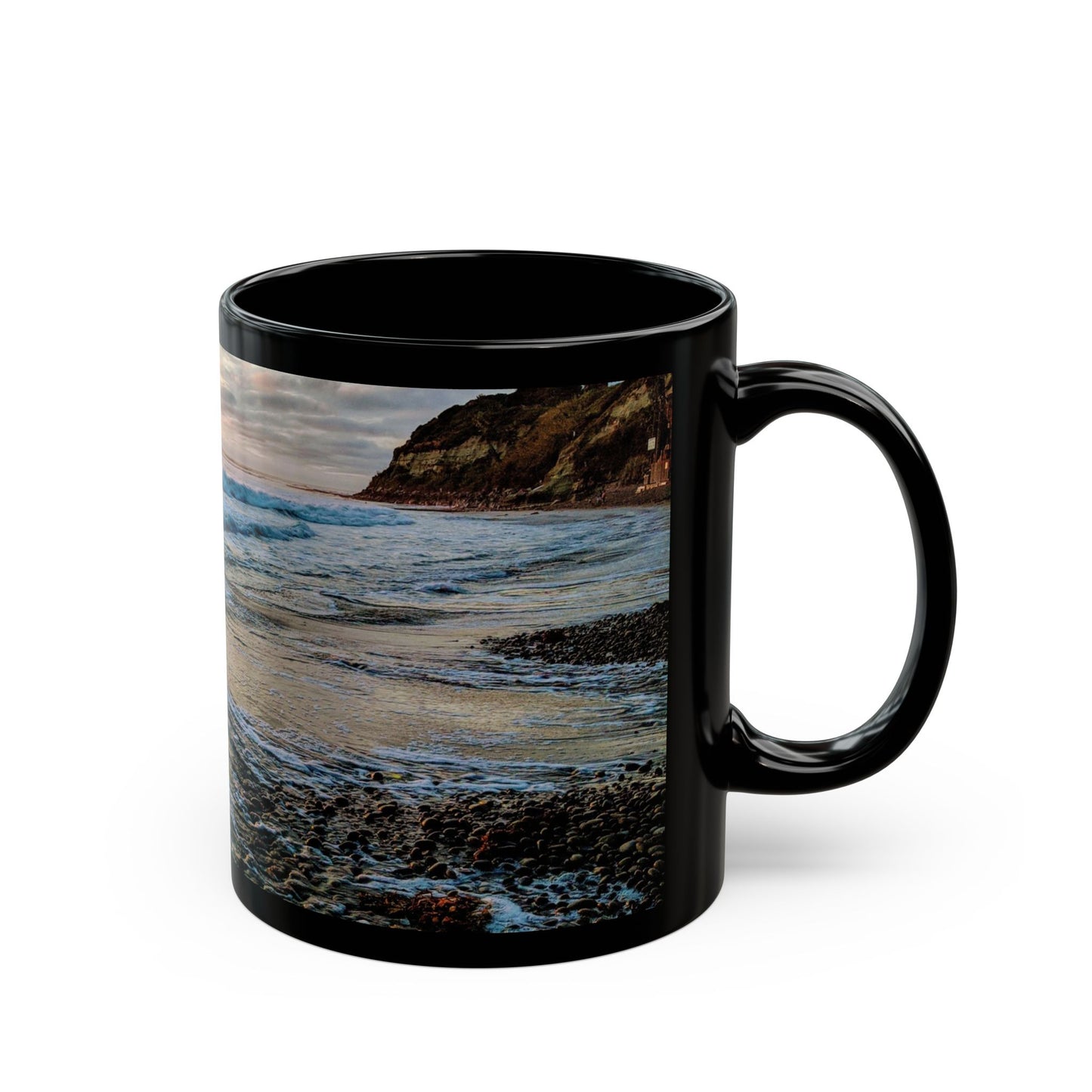 Swamis Vibe Encinitas California JSE Designs #4. Xcorps Films Swamis Vibe Ceramic Mug Serene Ocean Sunset Mug, Ideal for Beach Lovers, Great Gift for Birthdays, Holidays, Coffee & Tea Enthusiasts, Relaxing Vibes