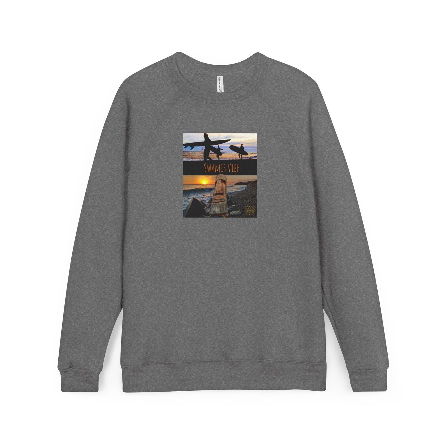 Swamis Vibe Raglan Unisex Sweatshirt — Encinitas Surf Sunset Crew