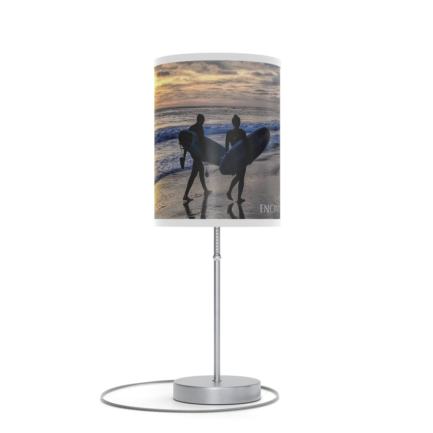 Swamis Vibe Beach Sunset Surfers #7. Desk Table Lamp Surf-Themed Table Lamp, Perfect for Beach Lovers, Coastal Decor, Home Lighting, Gift for Surfers, Nautical Room Accent