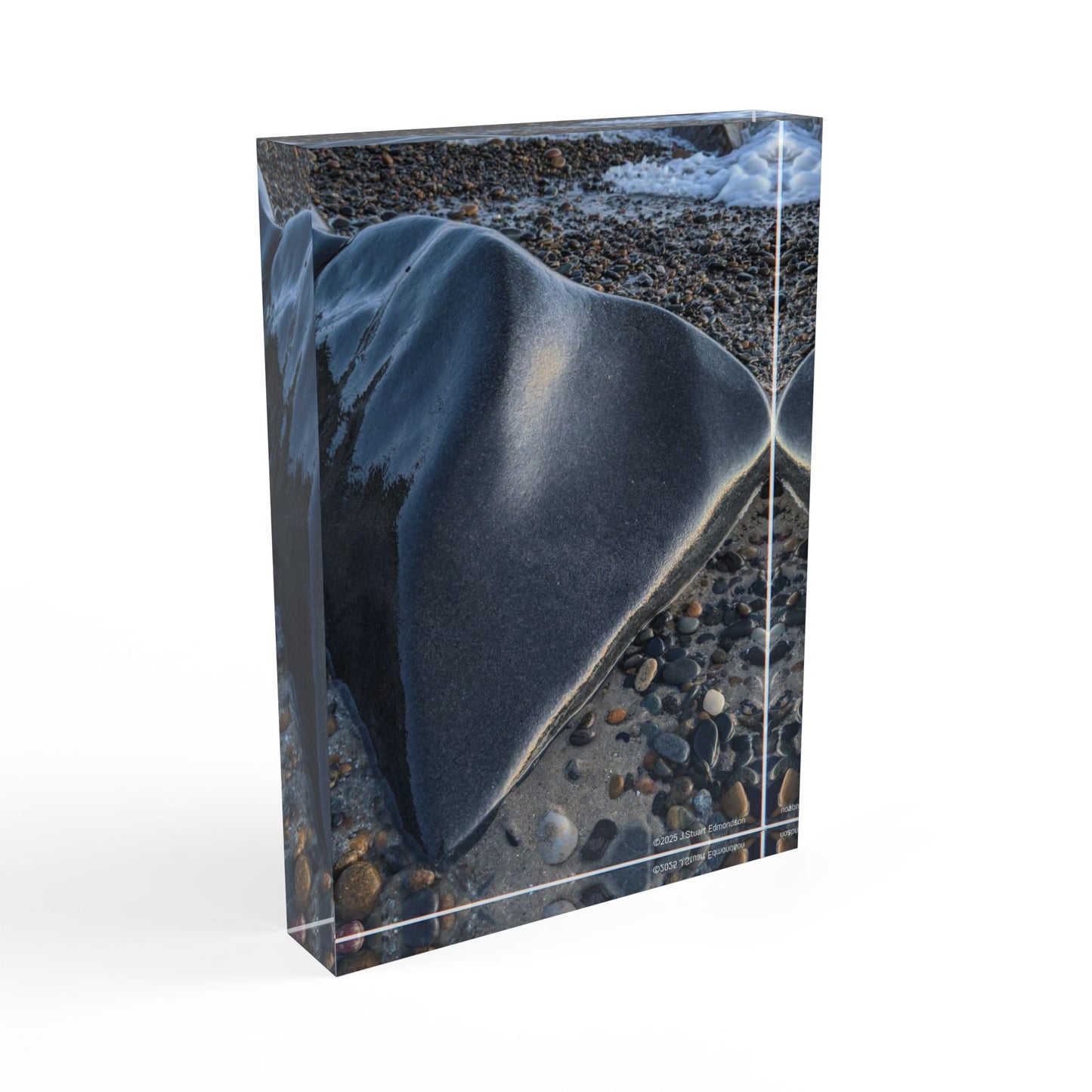 Swamis Vibe Surf and Sunsets 3D Photo Blocks Swamis Melted Rocks #137 Natural Stone Photo Block Display, Rustic Home Decor, Unique Gift for Nature Lovers, Modern Art, Photography Keepsake