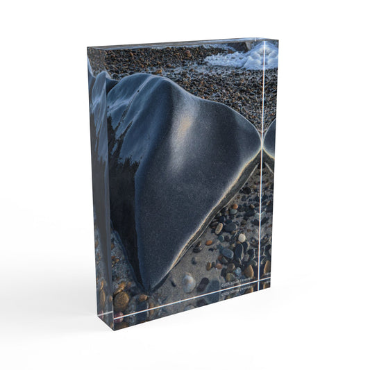 Swamis Vibe Surf and Sunsets 3D Photo Blocks Swamis Melted Rocks #137 Natural Stone Photo Block Display, Rustic Home Decor, Unique Gift for Nature Lovers, Modern Art, Photography Keepsake