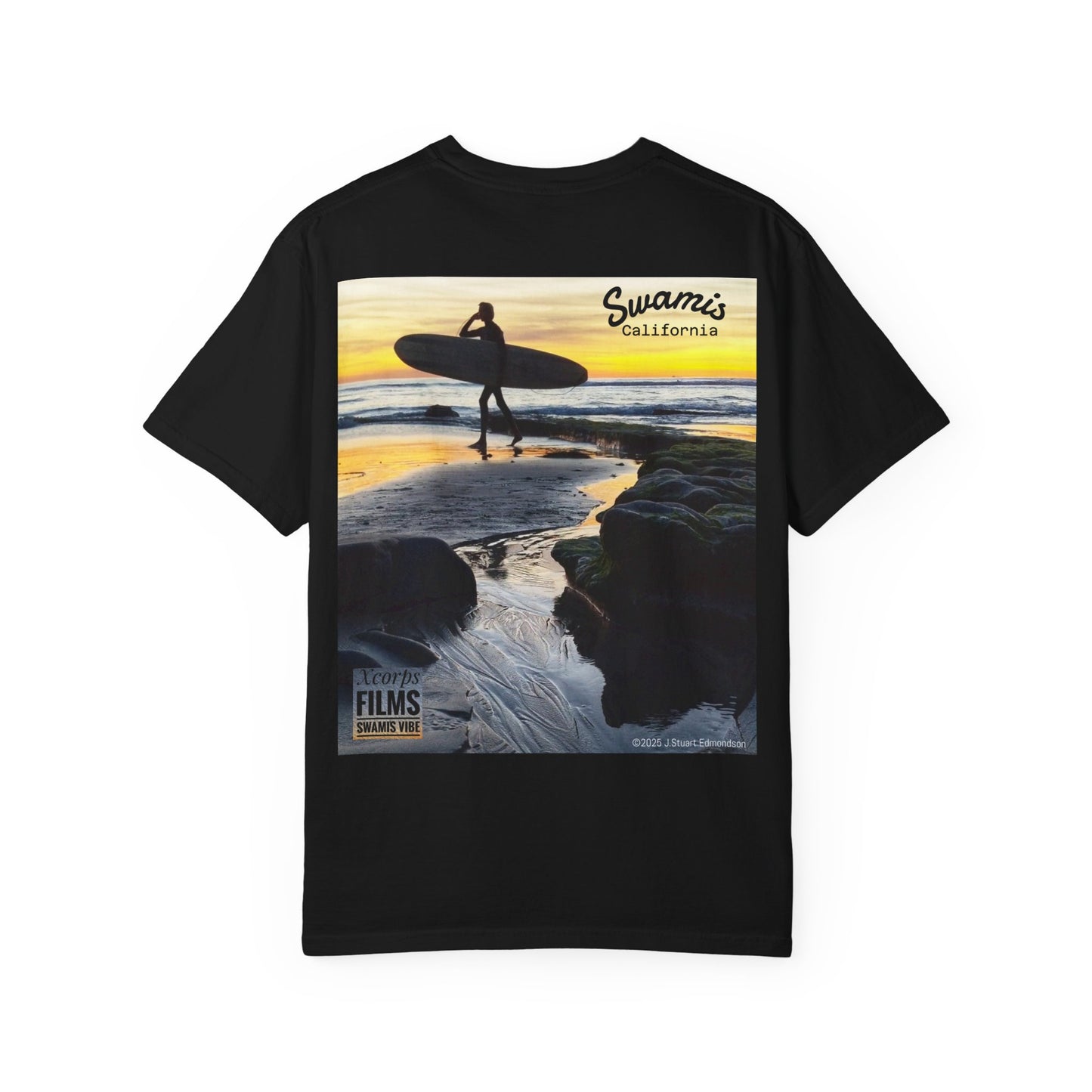Swamis Vibe JSE Designs unisex garment-dyed t-shirt #151 Swamis Surf Park California Surfing T-Shirt, Beach Vibes Tee, Garment-Dyed Apparel, Unisex Summer Shirt, Gift for Surfers