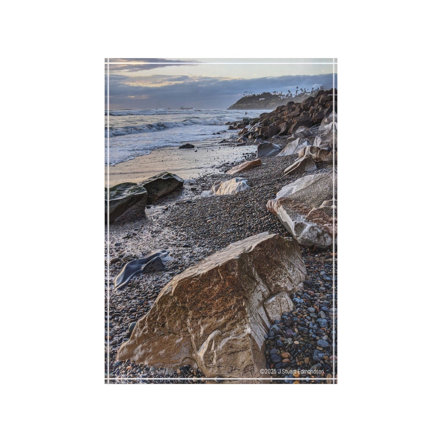 Swamis Vibe Surf and Sunsets Swamis Melted Rocks #3. Scenic Photo Block Decor | Nature Art, Home Decor, Gift for Nature Lovers, Wall Art, Photography Display