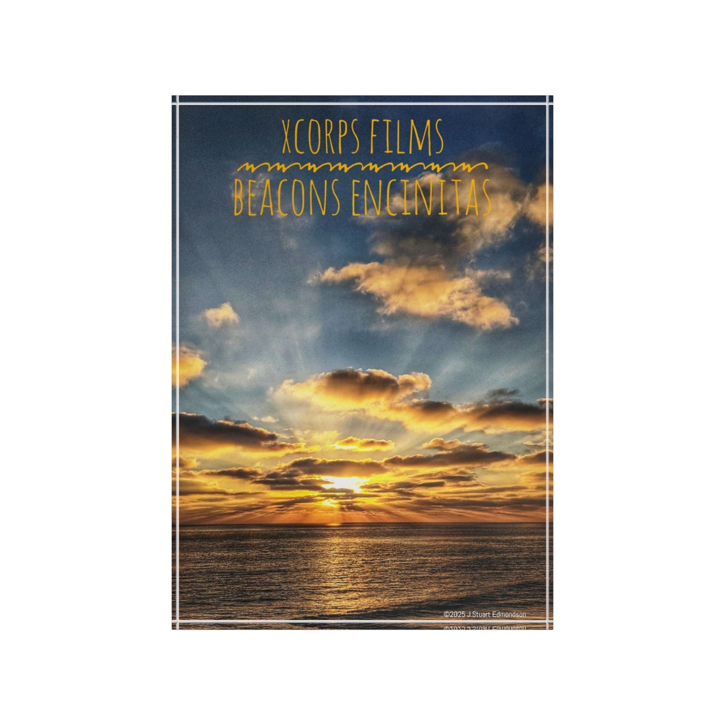 Swamis Vibe Surf and Sunsets Beacons Beach Sunset Scenic Photo Block, Sunset Wall Decor, Home Office Accessory, Gift for Photography Lovers