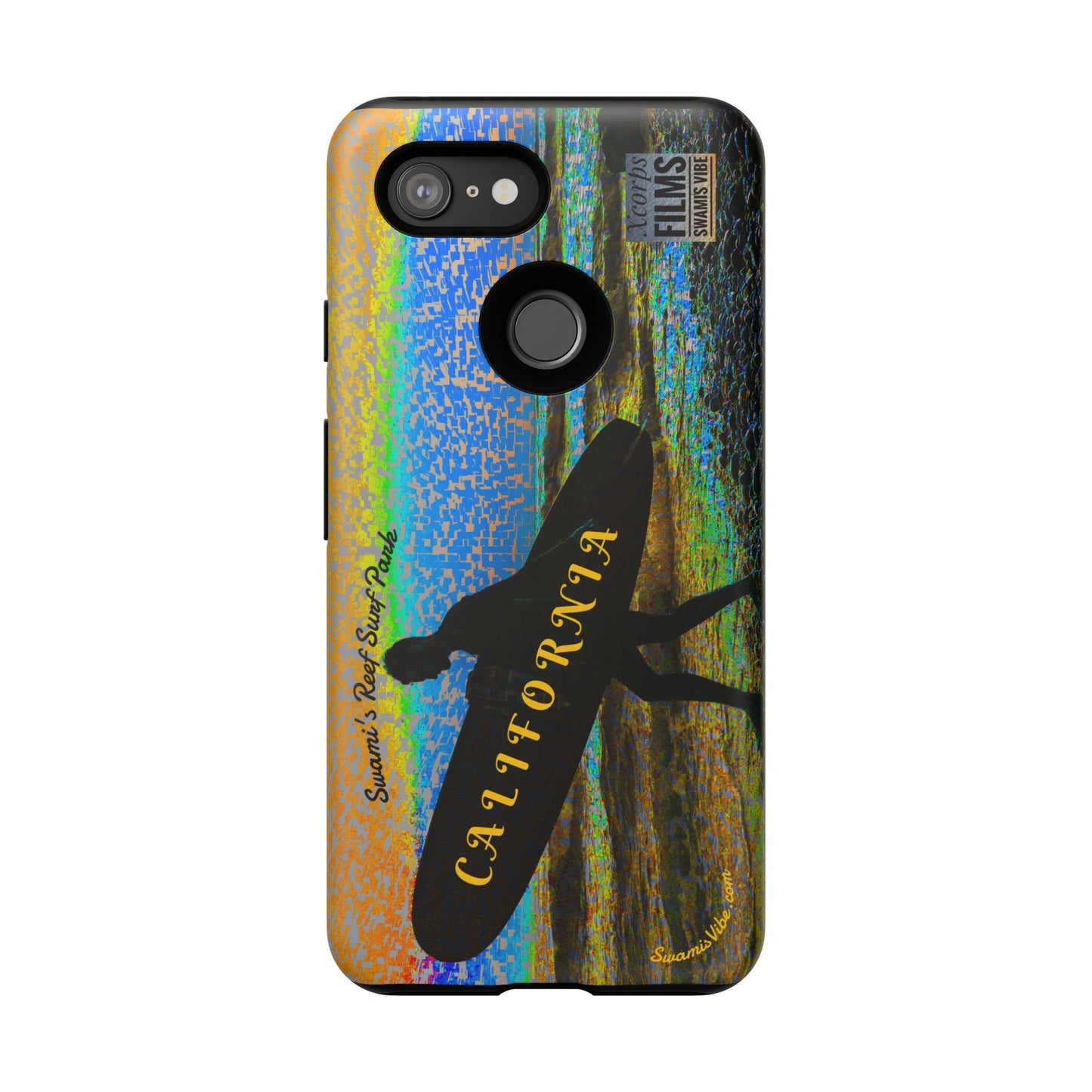 Swamis Vibe Encinitas California JSE Phone Case Designs #1 Swamis Beach Vibe California Surf Phone Case, Tropical Vibes, Ideal for Beach Lovers, Unique Gift for Summer, Vacation Accessories, Trendy Style