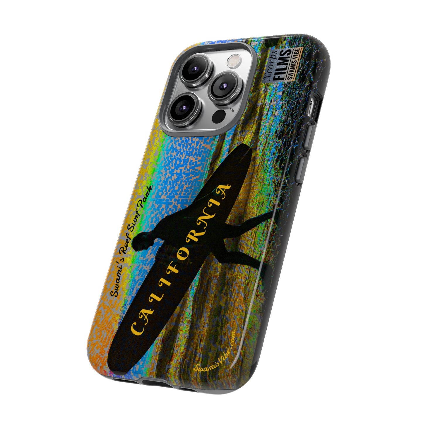 Swamis Vibe Encinitas California JSE Phone Case Designs #1 Swamis Beach Vibe California Surf Phone Case, Tropical Vibes, Ideal for Beach Lovers, Unique Gift for Summer, Vacation Accessories, Trendy Style