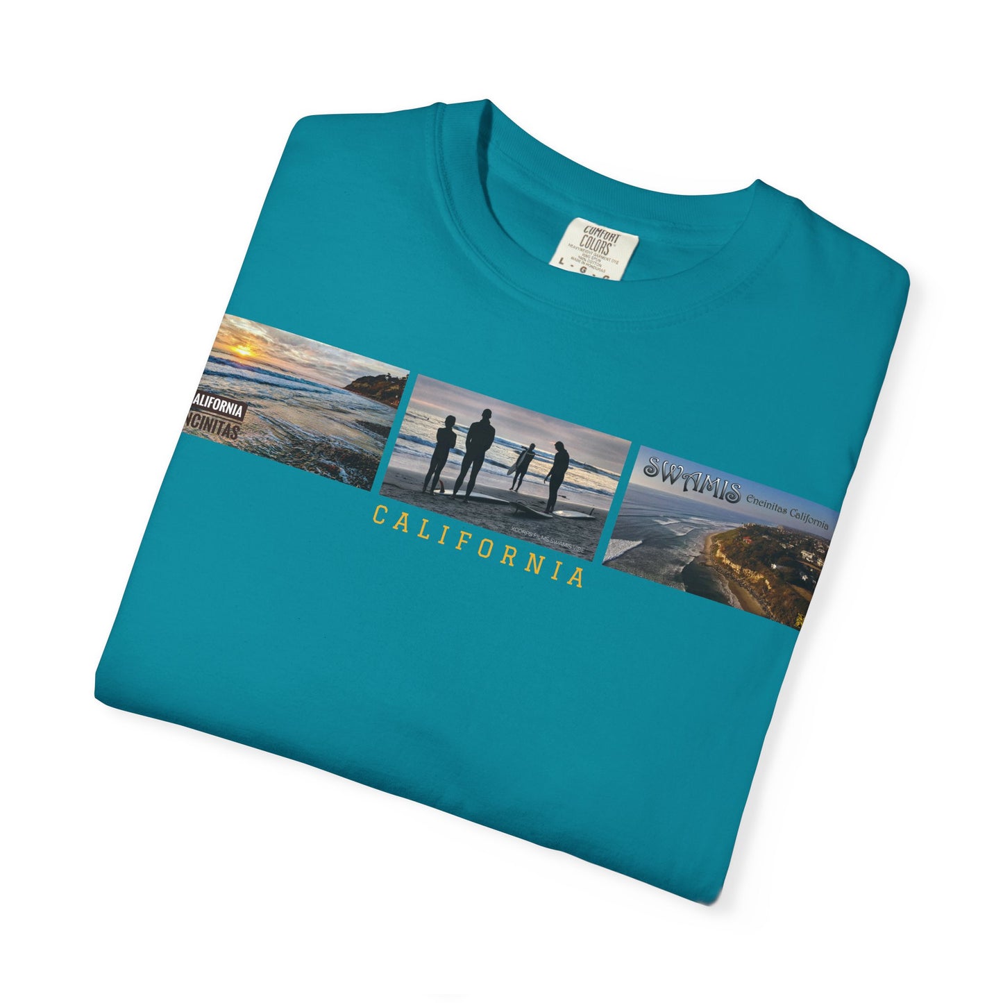 Swamis Vibe JSE Designs unisex garment-dyed t-shirt #151 Swamis Surf Park California Surfing T-Shirt, Beach Vibes Tee, Garment-Dyed Apparel, Unisex Summer Shirt, Gift for Surfers