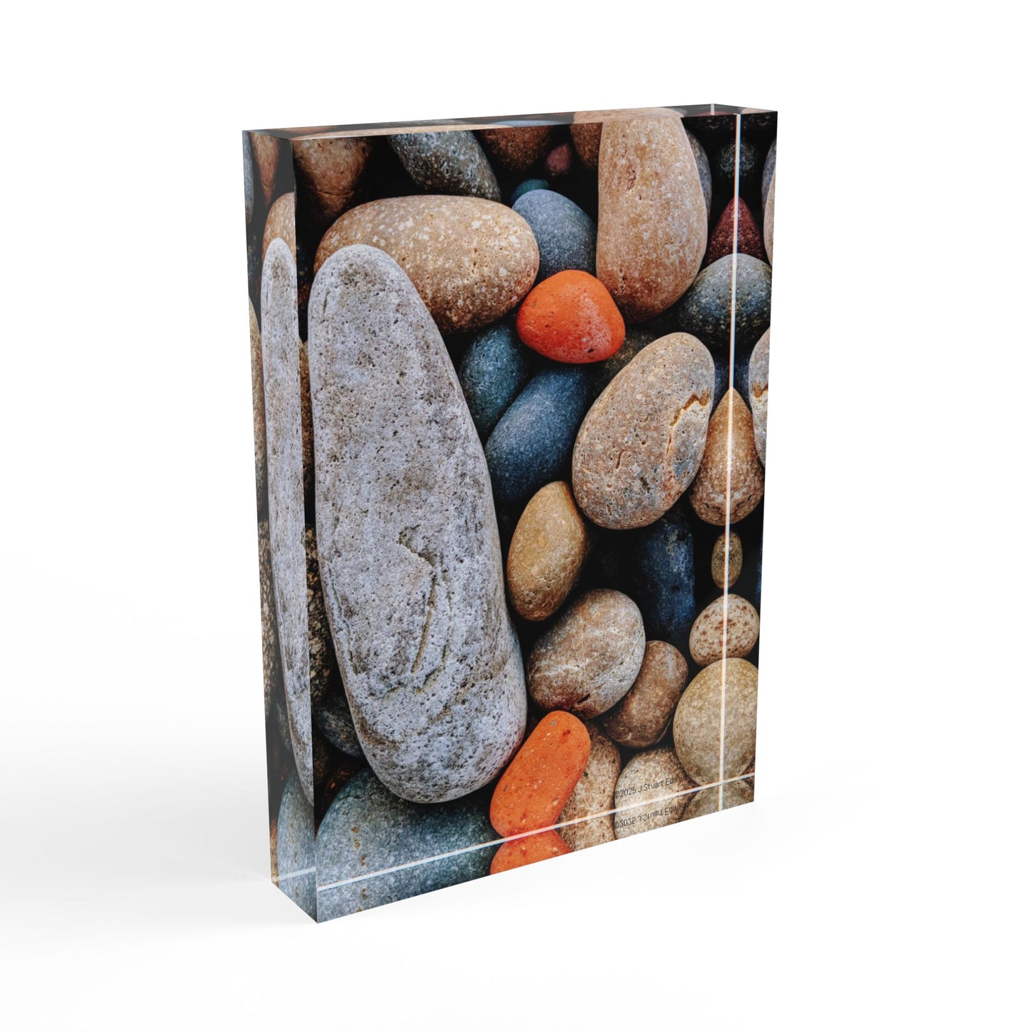 Swamis Vibe Surf and Sunsets Swamis River Rocks #7. Nature-Inspired Photo Block | Rustic Home Decor, Stone Design Display, Photography Gift, Minimalist Wall Art, Nature Lover Decoration