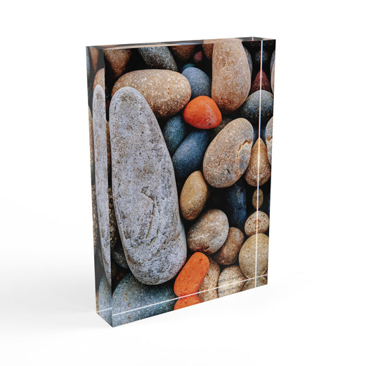 Swamis Vibe Surf and Sunsets Swamis River Rocks #7. Nature-Inspired Photo Block | Rustic Home Decor, Stone Design Display, Photography Gift, Minimalist Wall Art, Nature Lover Decoration