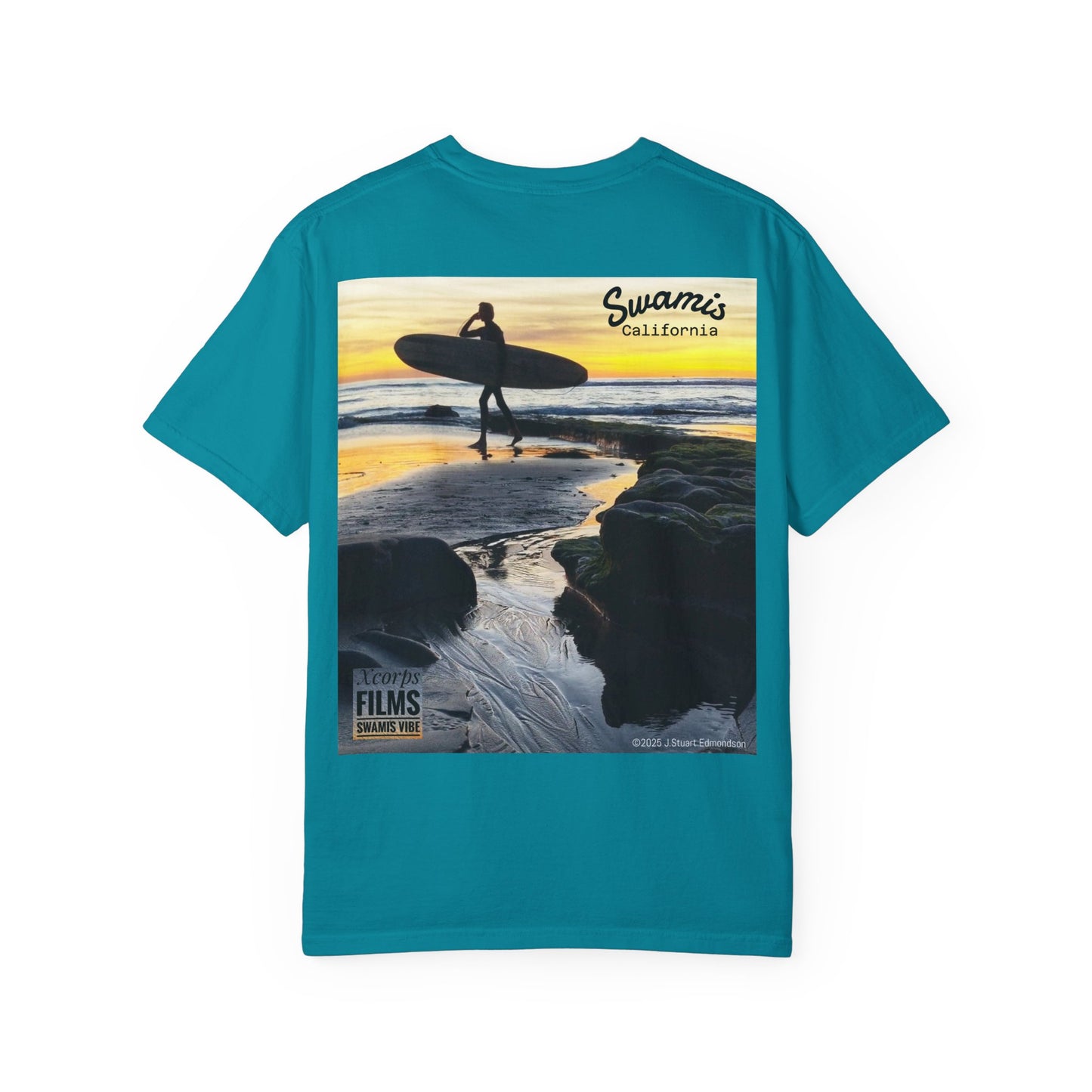 Swamis Vibe JSE Designs unisex garment-dyed t-shirt #151 Swamis Surf Park California Surfing T-Shirt, Beach Vibes Tee, Garment-Dyed Apparel, Unisex Summer Shirt, Gift for Surfers
