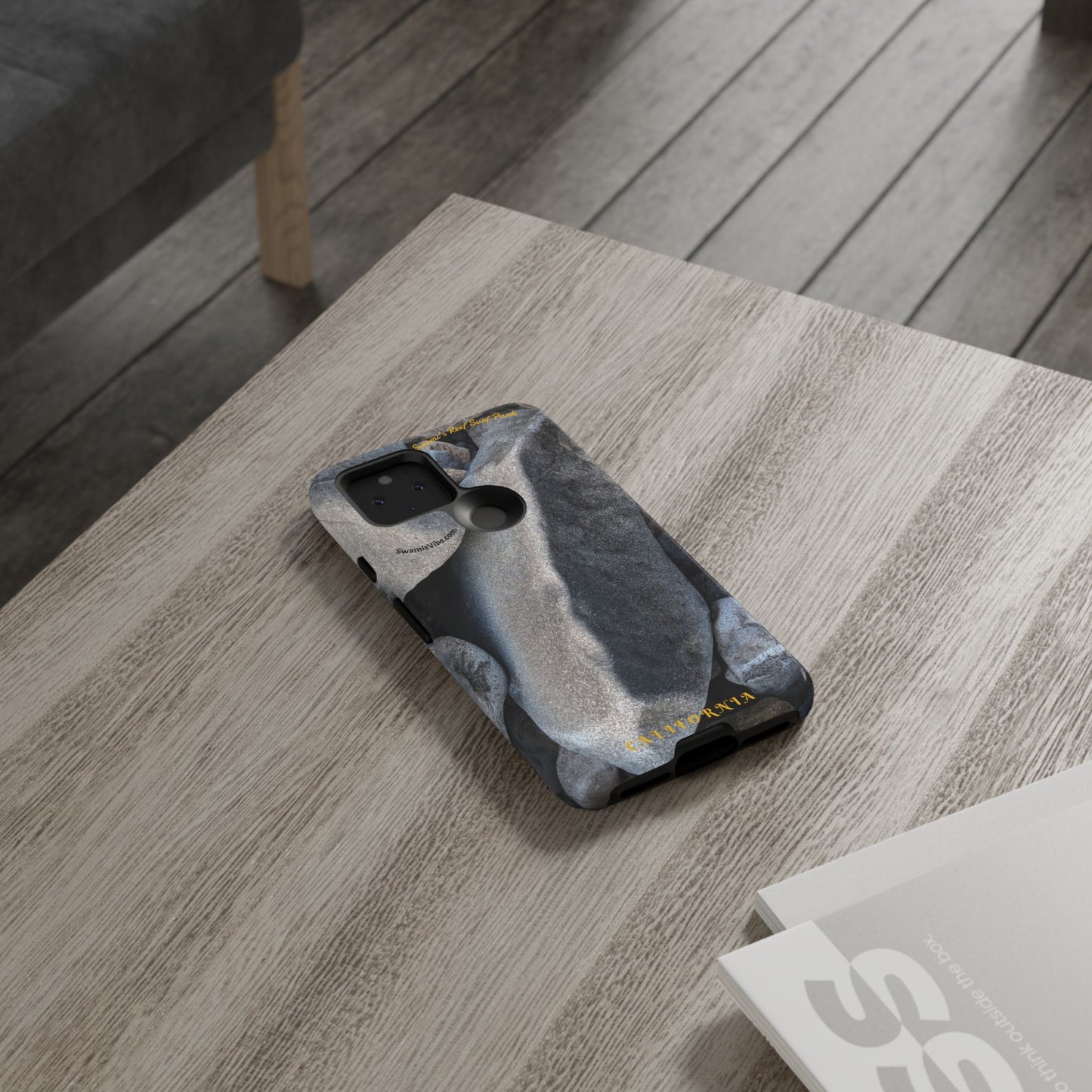 Swamis Vibe Encinitas California JSE Phone Case Designs #3. Swamis Beach Melted Rocks Durable Phone Case with Rock Design, Tough Cases for Outdoorsy Souls, Unique Gift for Nature Lovers, Perfect for Hiking and Adventure