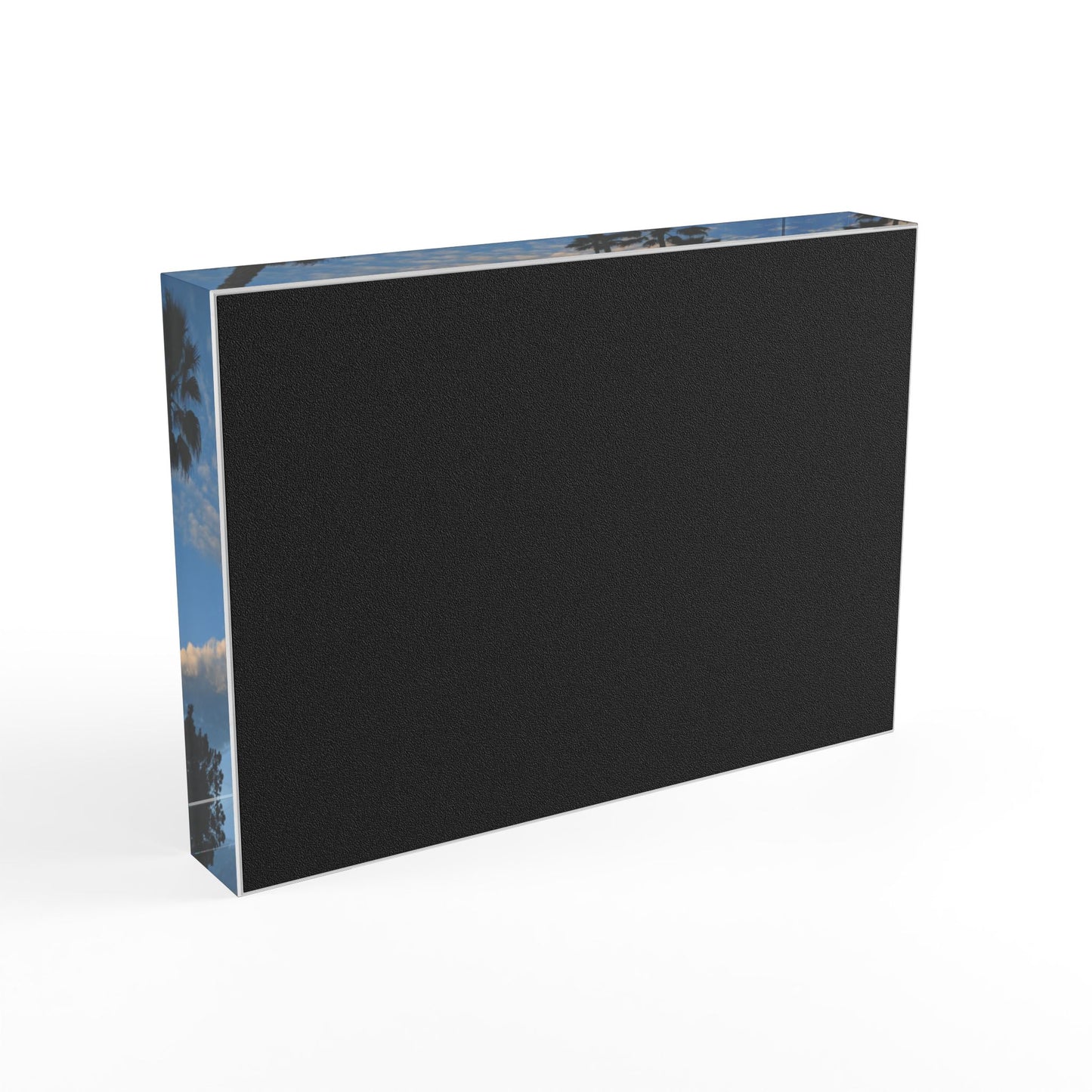 Swamis Vibe Surf and Sunsets Swamis Palm Trees Photo Block #248 Photo Block Art Display, Nature Decor, Beach Photography, Gift for Home Office, Coastal Wall Art, Landscape Photo Block