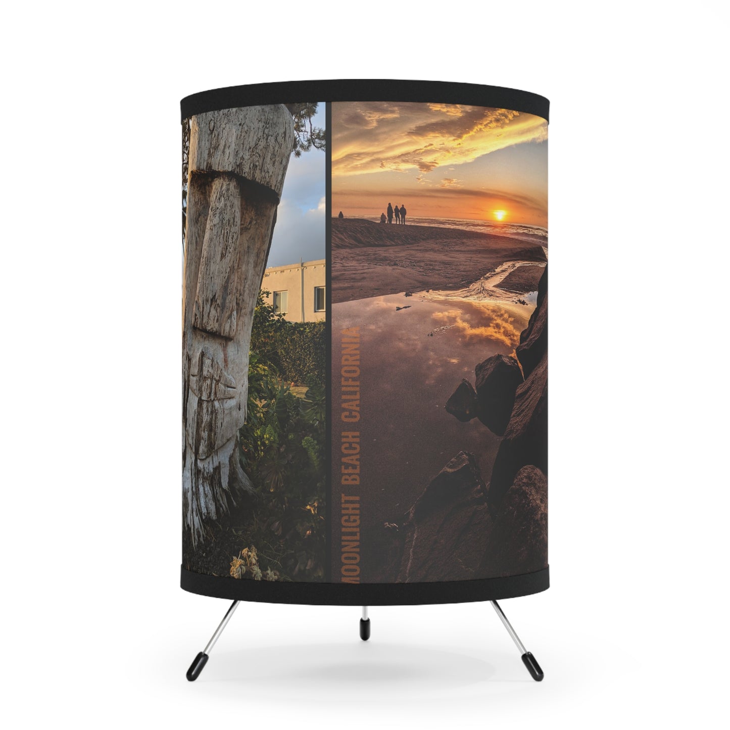 Swamis Vibe Surf and Sunsets Photo Lamp #1. Tripod Lamp | Coastal Inspired Home Decor, Stylish Lighting for Living Rooms, Unique Gifts for Beach Lovers, Functional Art, US/CA Plug