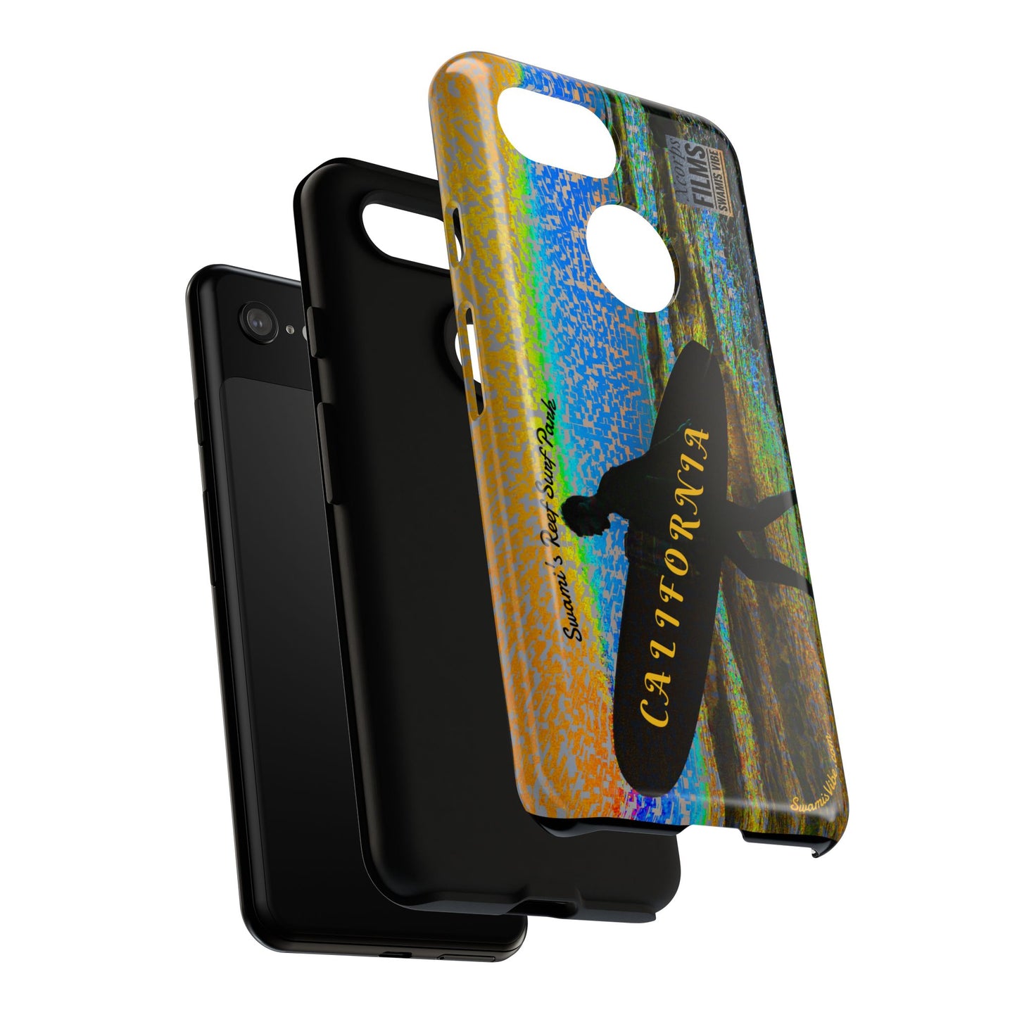 Swamis Vibe Encinitas California JSE Phone Case Designs #1 Swamis Beach Vibe California Surf Phone Case, Tropical Vibes, Ideal for Beach Lovers, Unique Gift for Summer, Vacation Accessories, Trendy Style
