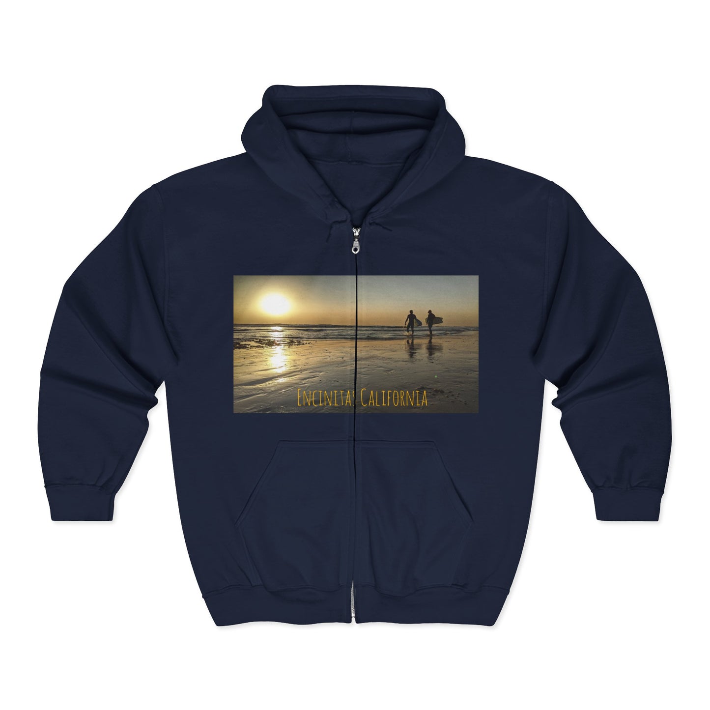 Swamis Vibe Encinitas California JSE Designs custom Hoodie #1 Swamis Beach Vibe California Sunset Unisex Hoodie, Beach Lover Gift, Surfing Hoodie, Casual Wear, Travel Clothing, Unisex Full Zip Sweatshirt