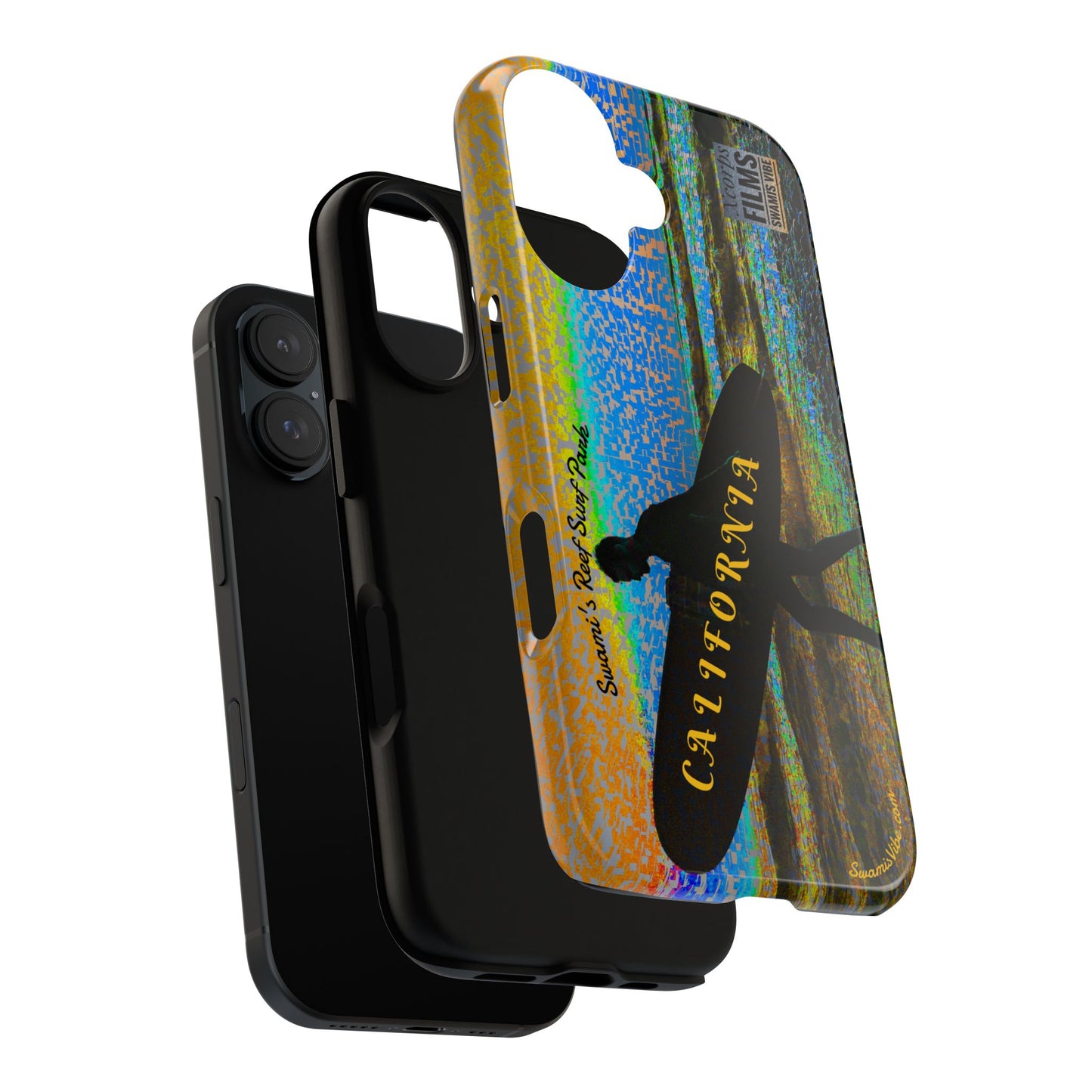 Swamis Vibe Encinitas California JSE Phone Case Designs #1 Swamis Beach Vibe California Surf Phone Case, Tropical Vibes, Ideal for Beach Lovers, Unique Gift for Summer, Vacation Accessories, Trendy Style