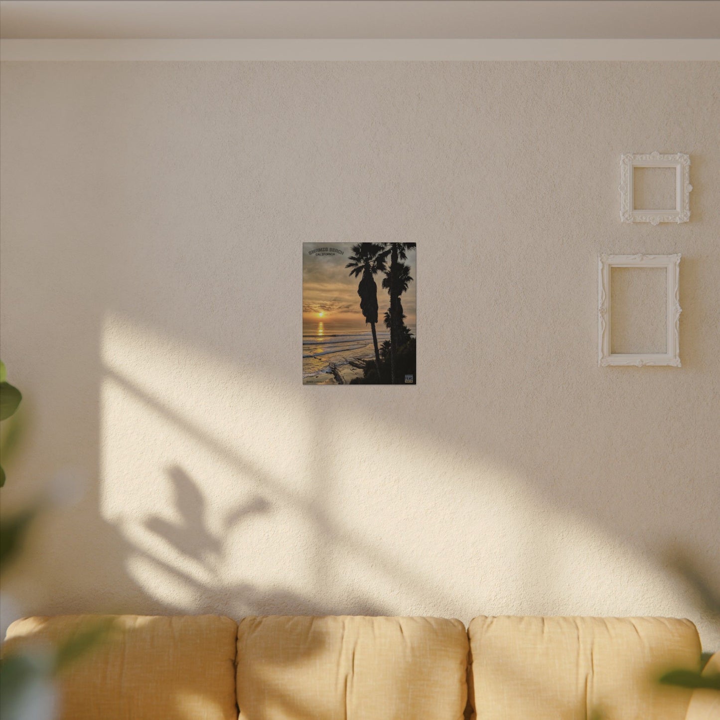 Swamis Vibe Encinitas California JSE Photograph #259 Swamis Winter Sunset Canvas Wall Art, Coastal Home Decor, Beach Vibes, Room Aesthetic, California Sunset, Gift for Ocean Lovers