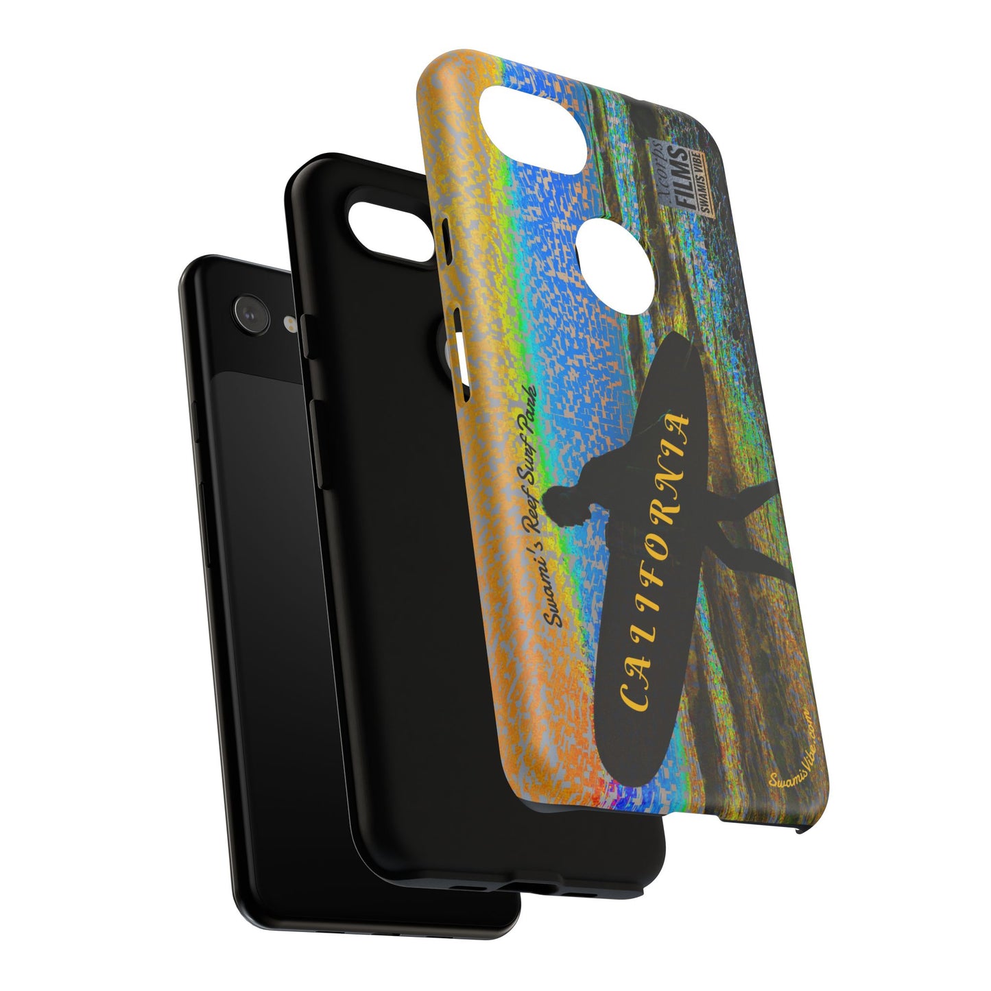 Swamis Vibe Encinitas California JSE Phone Case Designs #1 Swamis Beach Vibe California Surf Phone Case, Tropical Vibes, Ideal for Beach Lovers, Unique Gift for Summer, Vacation Accessories, Trendy Style