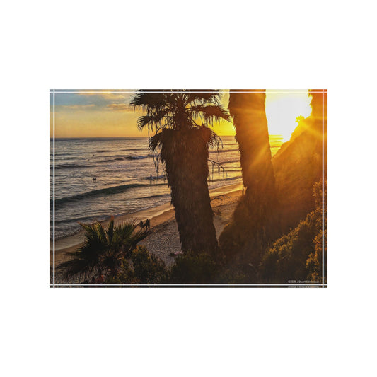 Swamis Vibe Surf and Sunsets Gallery Presents Swamis Viewpoint SUNSET 3D Photo Block Art, Beach Decor, Home Decoration, Gift for Her,