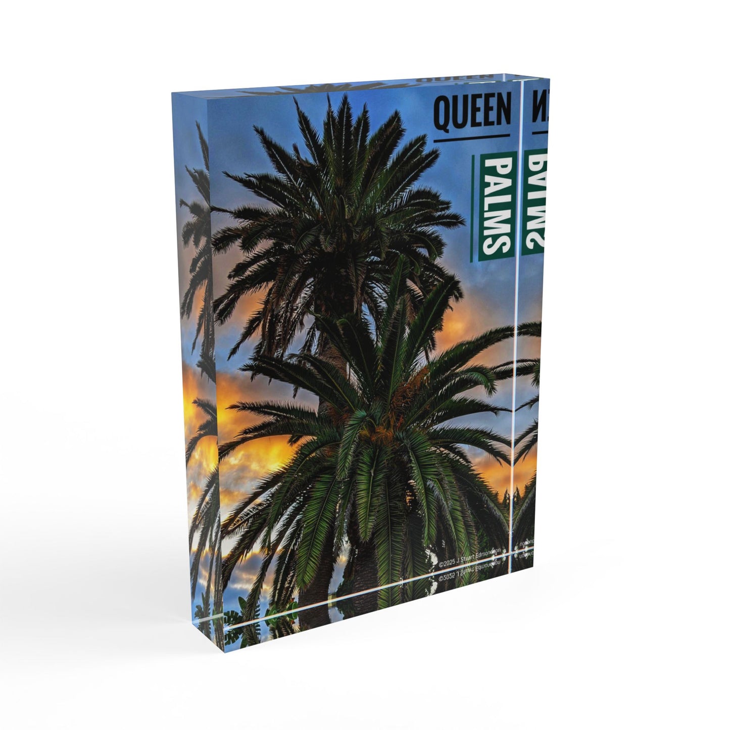 Swamis Vibe Surf and Sunsets Queen Palms Photo Block Decor - Tropical Home Accent, Coastal Gift, Beach House Decor, Personalized Photo Display, Summer Vibes