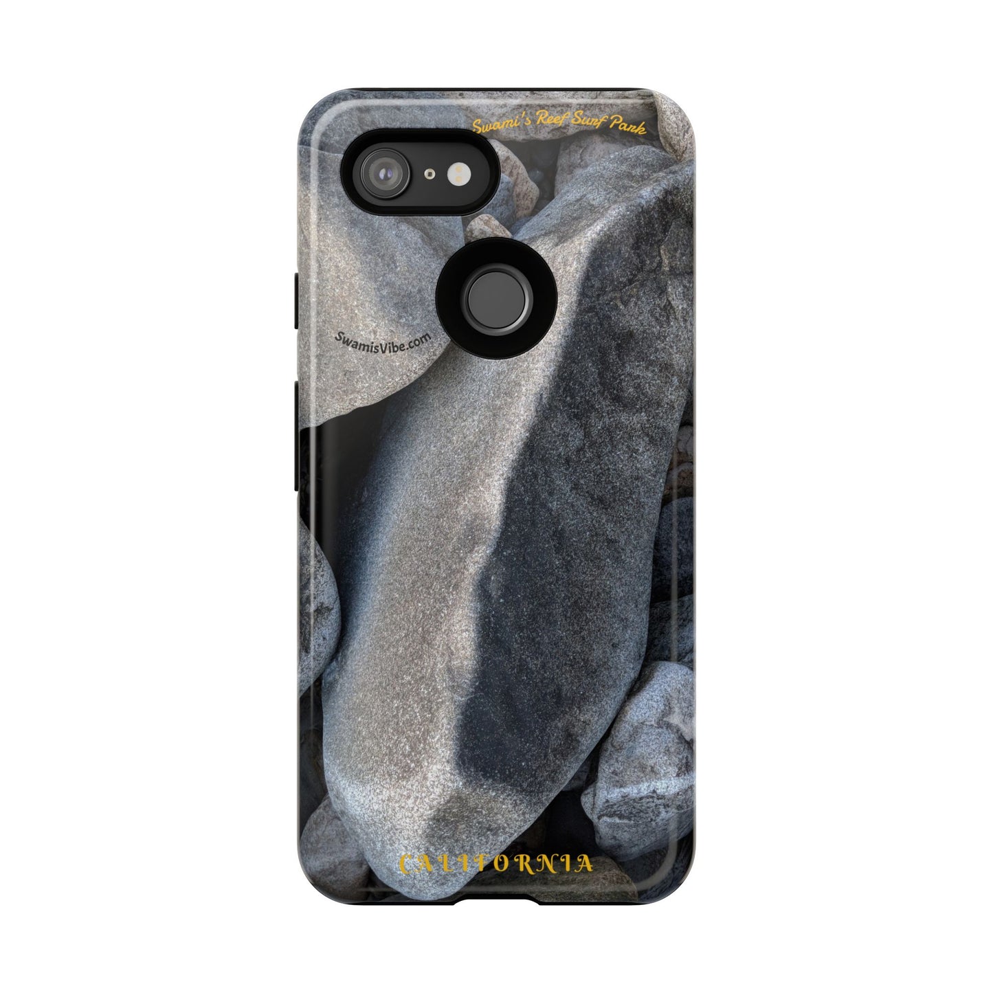 Swamis Vibe Encinitas California JSE Phone Case Designs #3. Swamis Beach Melted Rocks Durable Phone Case with Rock Design, Tough Cases for Outdoorsy Souls, Unique Gift for Nature Lovers, Perfect for Hiking and Adventure