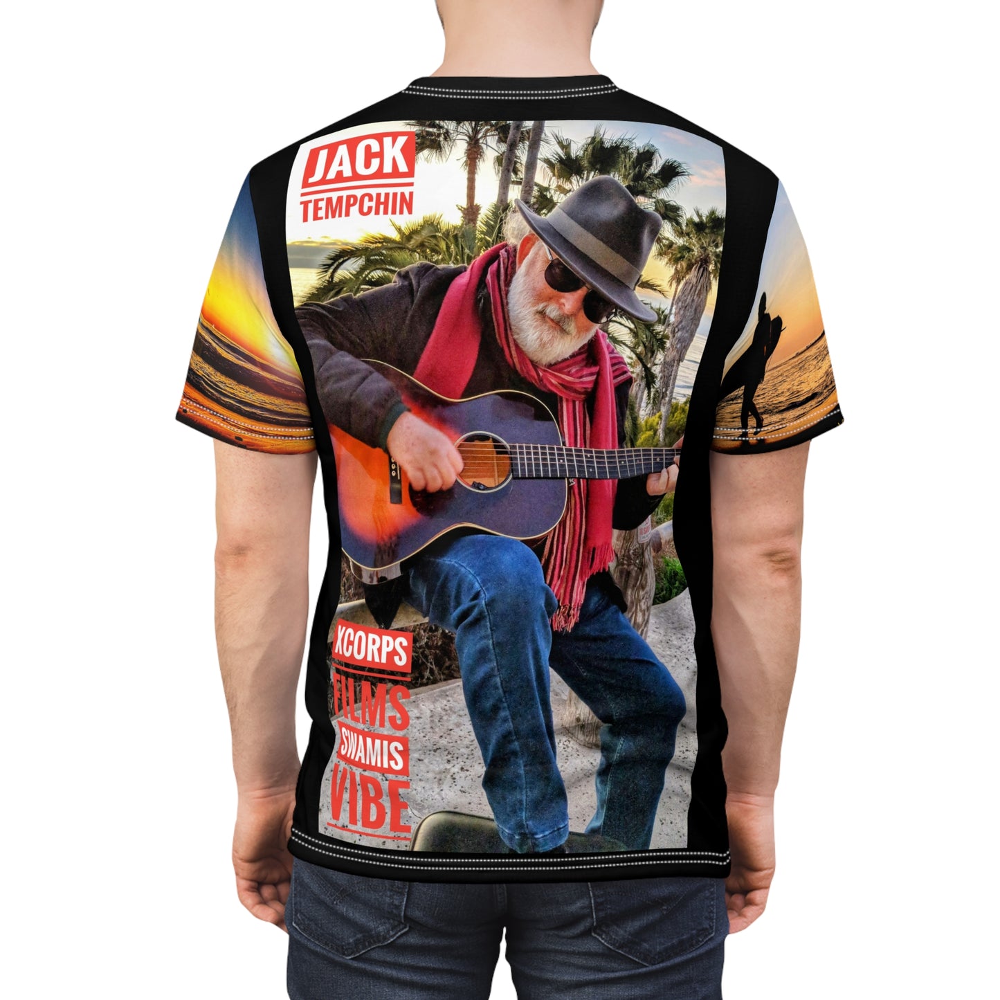 Swamis Vibe Encinitas California JSE Designs #614 Jack Tempchin Music Swamis Vibe Film Unisex Tee Shirt Beachwear, Music Event Shirt, Summer Gift, Coastal Style