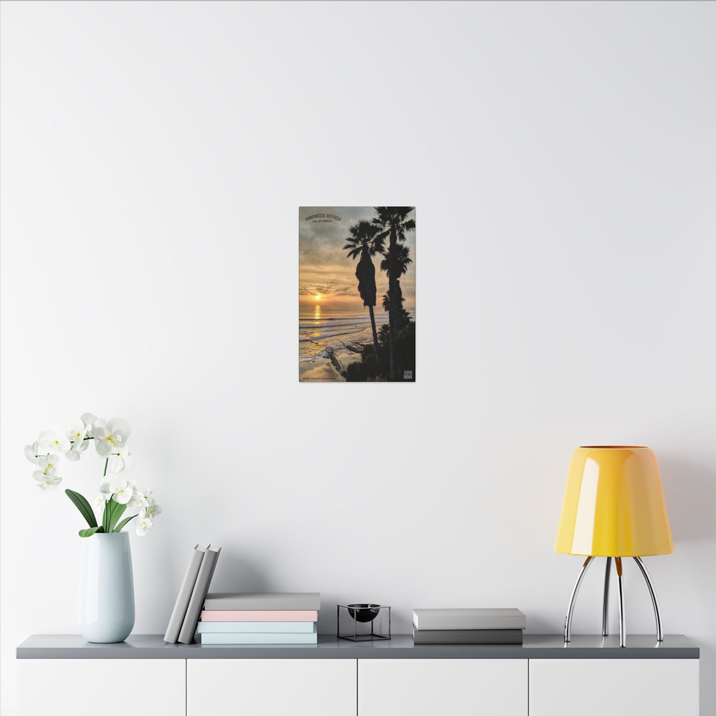 Swamis Vibe Encinitas California JSE Photograph #259 Swamis Winter Sunset Canvas Wall Art, Coastal Home Decor, Beach Vibes, Room Aesthetic, California Sunset, Gift for Ocean Lovers