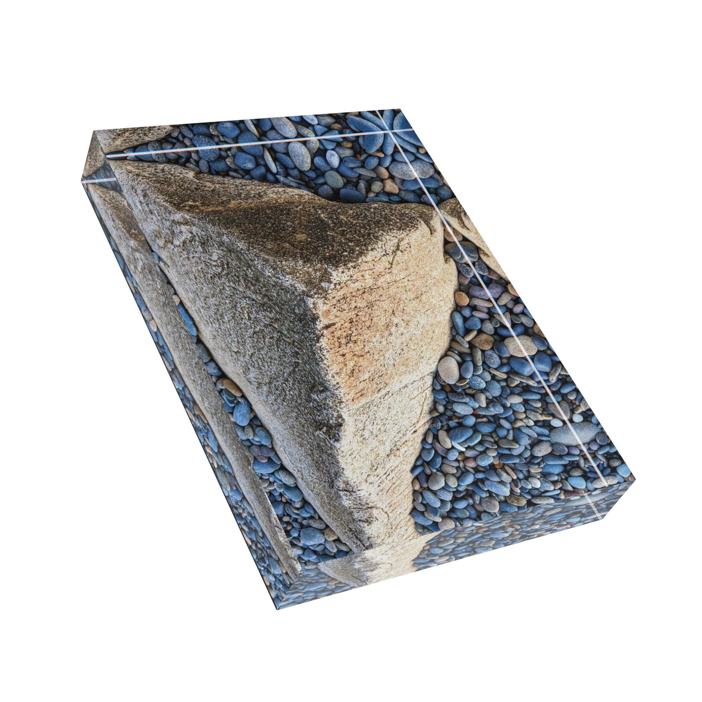 Swamis Vibe Surf and Sunsets Gallery Presents Swamis Melted Rocks #248 3D Photo Block Nature-Inspired Photo Block Display, Rustic Decor, Home & Office Wall Art, Gift for Nature and Geology Lovers