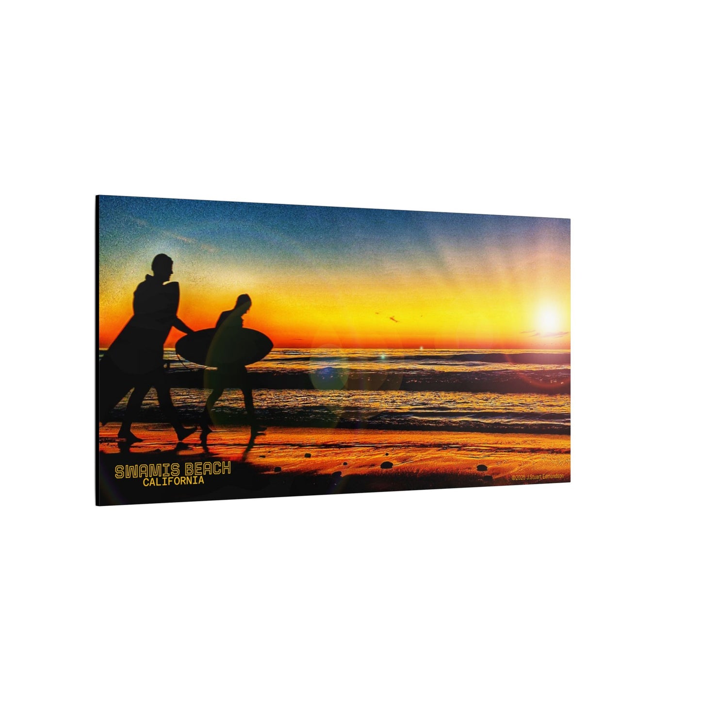 Swamis Vibe Encinitas California JSE Photograph #115 Spirited Swamis Surfers Sunset Sunset Surfing Matte Canvas Print, Surfer Wall Art, Beach Home Decor, Gift for Surf Lovers, Coastal Living, Ocean Art