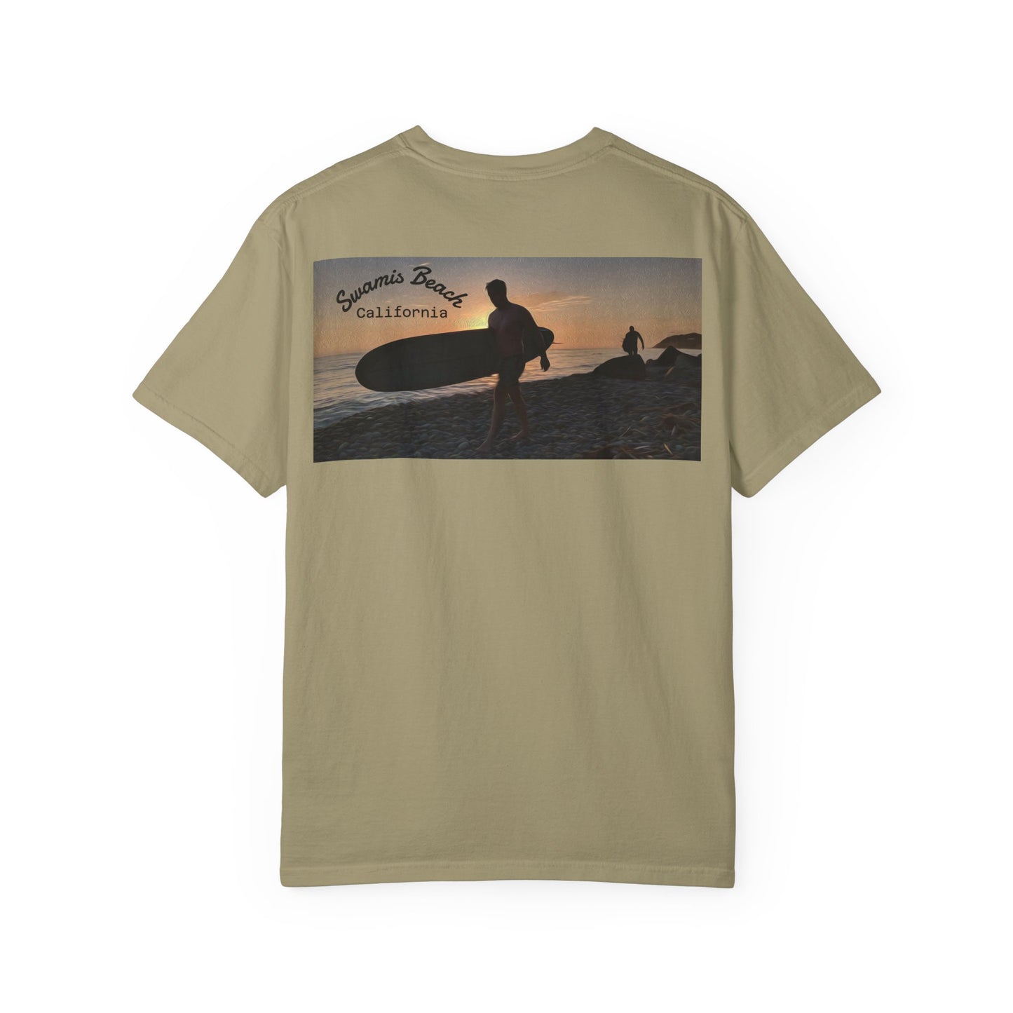 Swamis Vibe JSE Designs unisex garment-dyed t-shirt #316 Xcorps Films California Surf Vibes Unisex T-Shirt | Beachwear, Summer Apparel, Gift for Surfers, Casual Fashion, Ocean Lover Tee