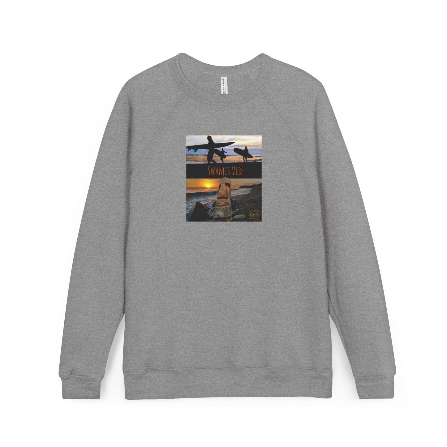 Swamis Vibe Raglan Unisex Sweatshirt — Encinitas Surf Sunset Crew