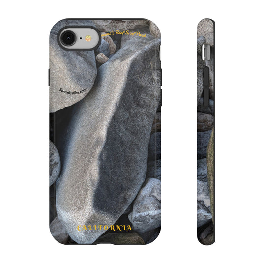 Swamis Vibe Encinitas California JSE Phone Case Designs #3. Swamis Beach Melted Rocks Durable Phone Case with Rock Design, Tough Cases for Outdoorsy Souls, Unique Gift for Nature Lovers, Perfect for Hiking and Adventure