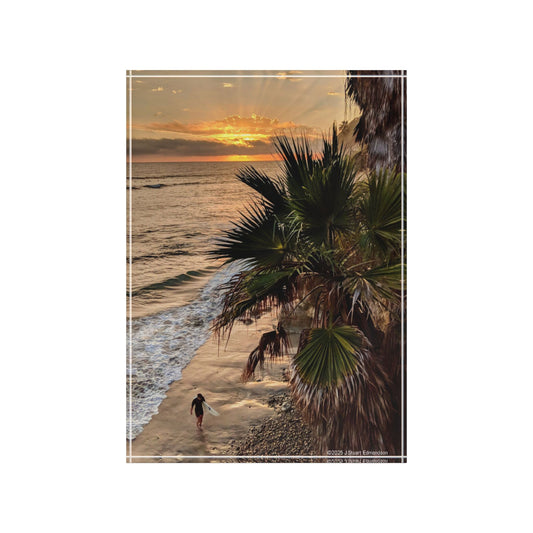 Swamis Vibe Surf and Sunsets Gallery Swamis Surfer Sunset #238 Sunset Photo Block Decor, Beach Print Display, Home Decor, Gift for Nature Lovers, Photo Frame, Tropical Vibes