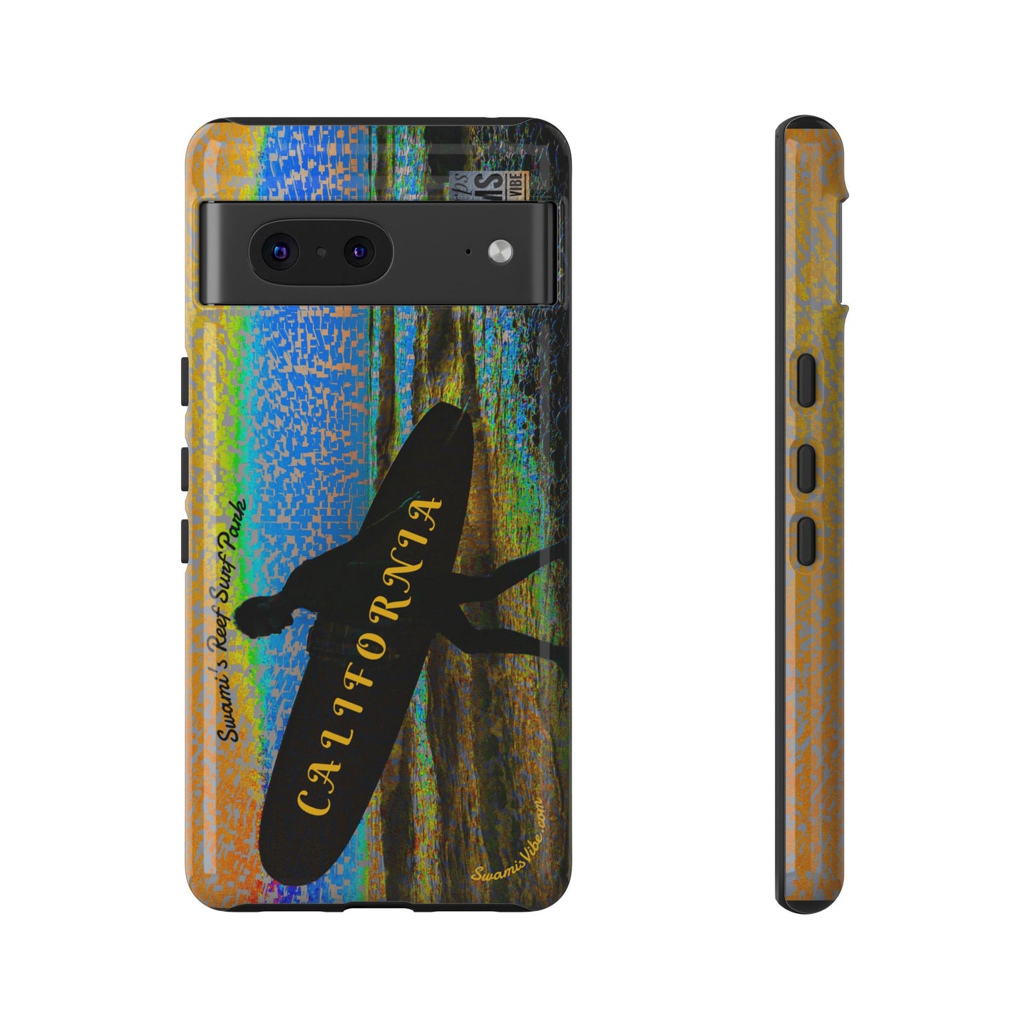Swamis Vibe Encinitas California JSE Phone Case Designs #1 Swamis Beach Vibe California Surf Phone Case, Tropical Vibes, Ideal for Beach Lovers, Unique Gift for Summer, Vacation Accessories, Trendy Style