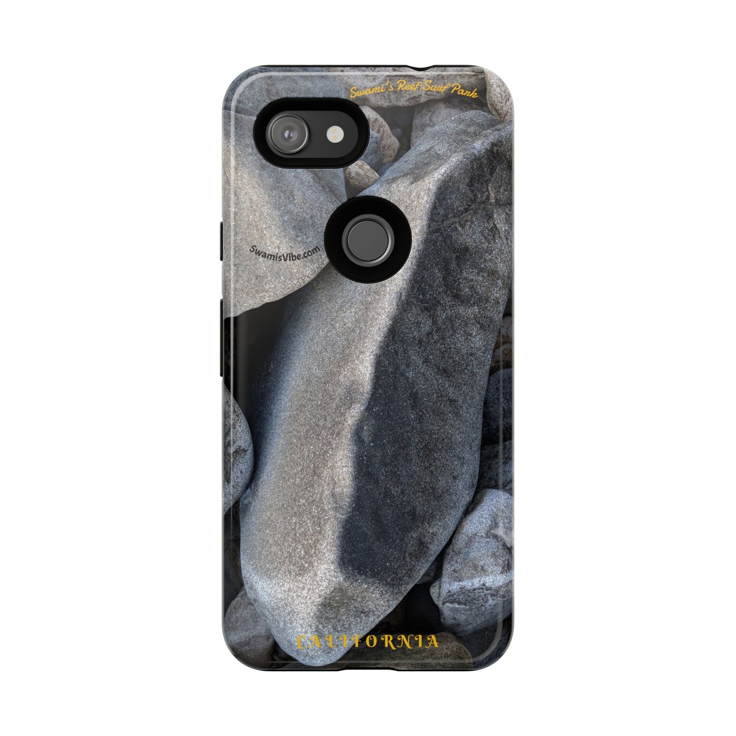 Swamis Vibe Encinitas California JSE Phone Case Designs #3. Swamis Beach Melted Rocks Durable Phone Case with Rock Design, Tough Cases for Outdoorsy Souls, Unique Gift for Nature Lovers, Perfect for Hiking and Adventure