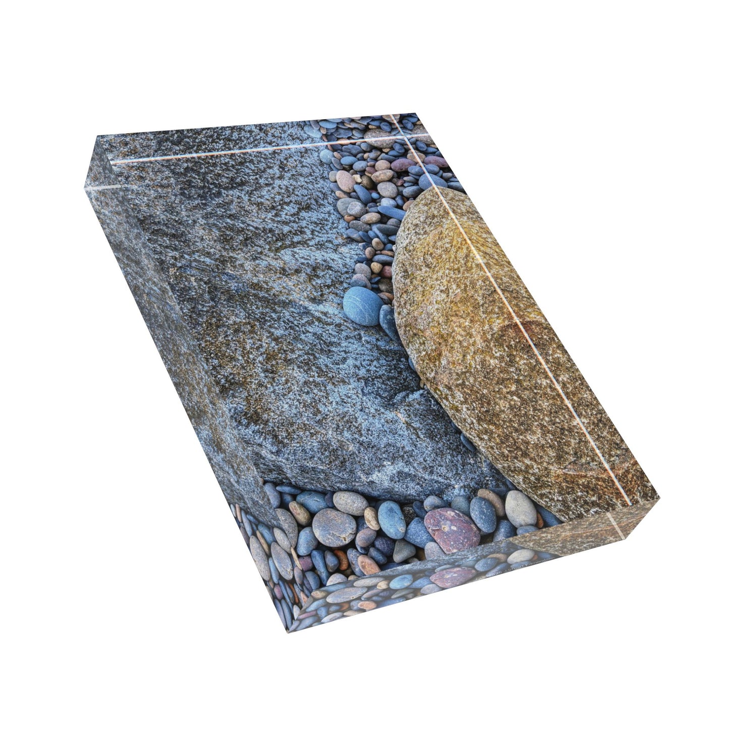 Swamis Vibe Surf and Sunsets Gallery Presents 3D Photo Block Beach Rock Abstracts #233 Natural Stone Photo Block Decor, Home Decor, Gift for Nature Lovers, Unique Wall Art, Stone Photography Display