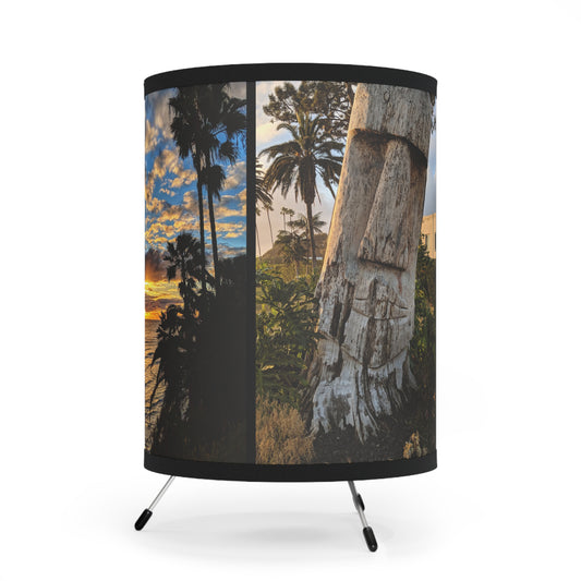 Swamis Vibe Surf and Sunsets Photo Lamp #1. Tripod Lamp | Coastal Inspired Home Decor, Stylish Lighting for Living Rooms, Unique Gifts for Beach Lovers, Functional Art, US/CA Plug