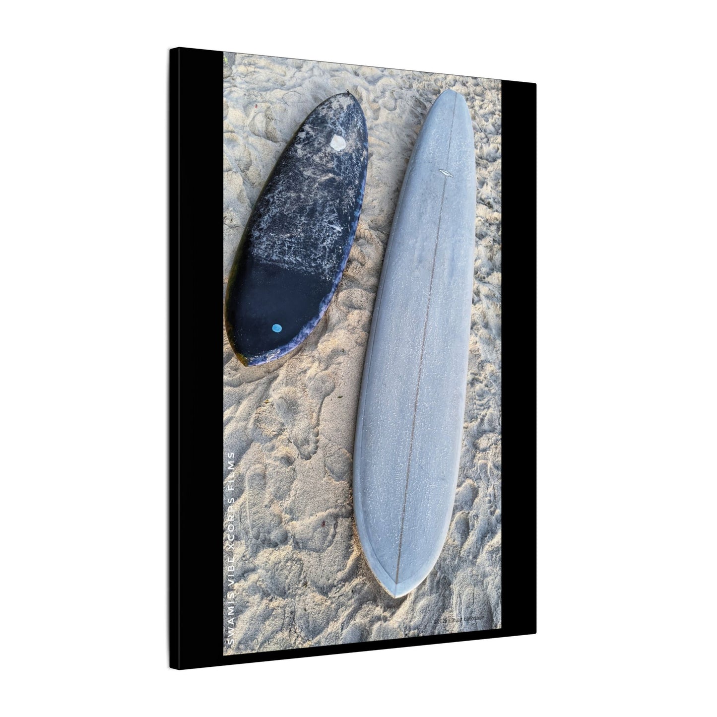 Swamis Vibe Encinitas California JSE Photograph #312 Swamis Surfboards by Ed Burke Surfboard Canvas Art Print, Coastal Home Decor, Beach Wall Art, Surfing Gift, Ocean Vibes, Nautical Wall Hanging