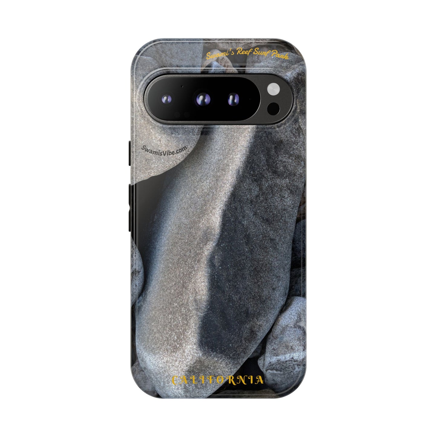 Swamis Vibe Encinitas California JSE Phone Case Designs #3. Swamis Beach Melted Rocks Durable Phone Case with Rock Design, Tough Cases for Outdoorsy Souls, Unique Gift for Nature Lovers, Perfect for Hiking and Adventure
