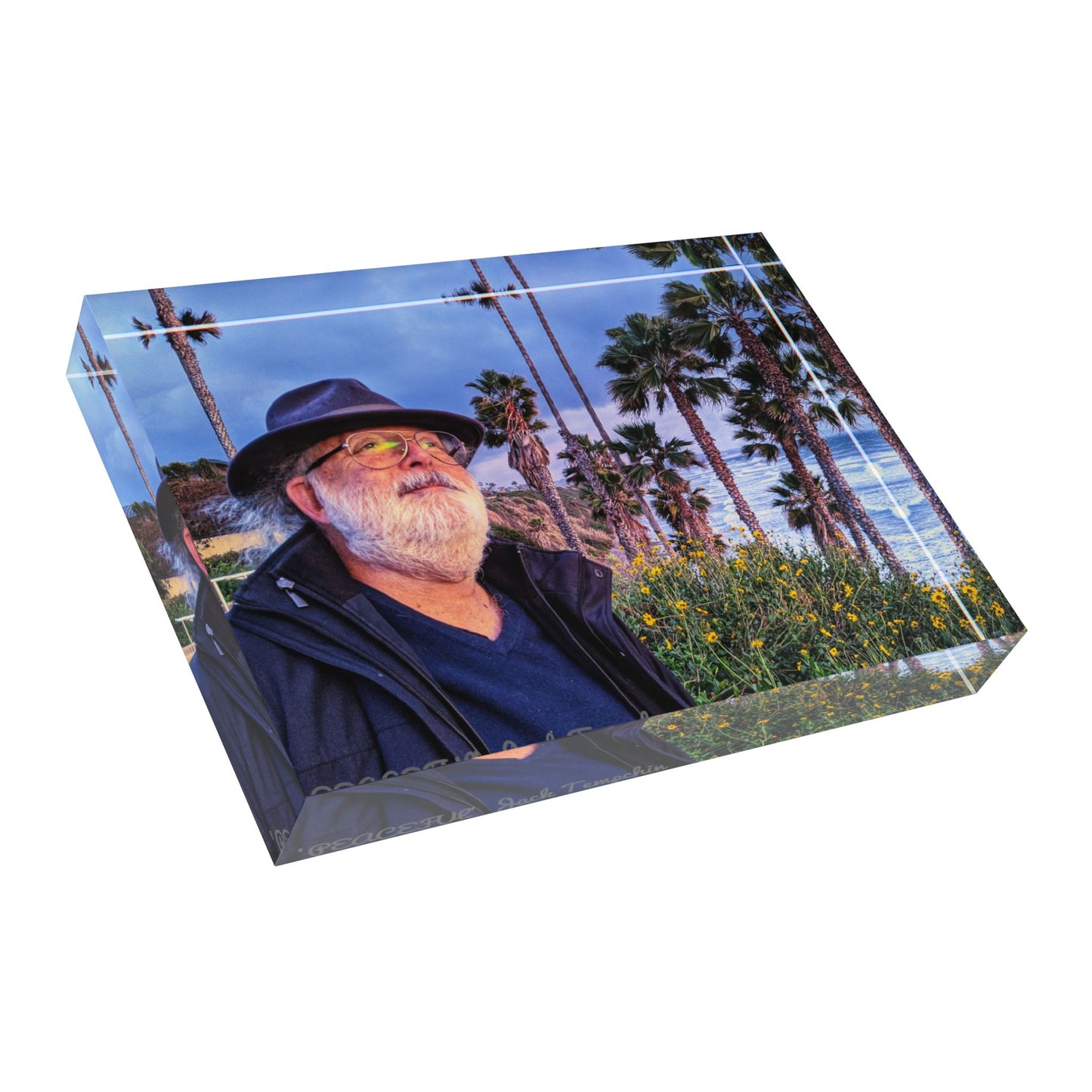 Swamis Vibe Surf and Sunsets 3D Photo Blocks Peaceful Jack Tempchin at Swamis Beach Photo Block