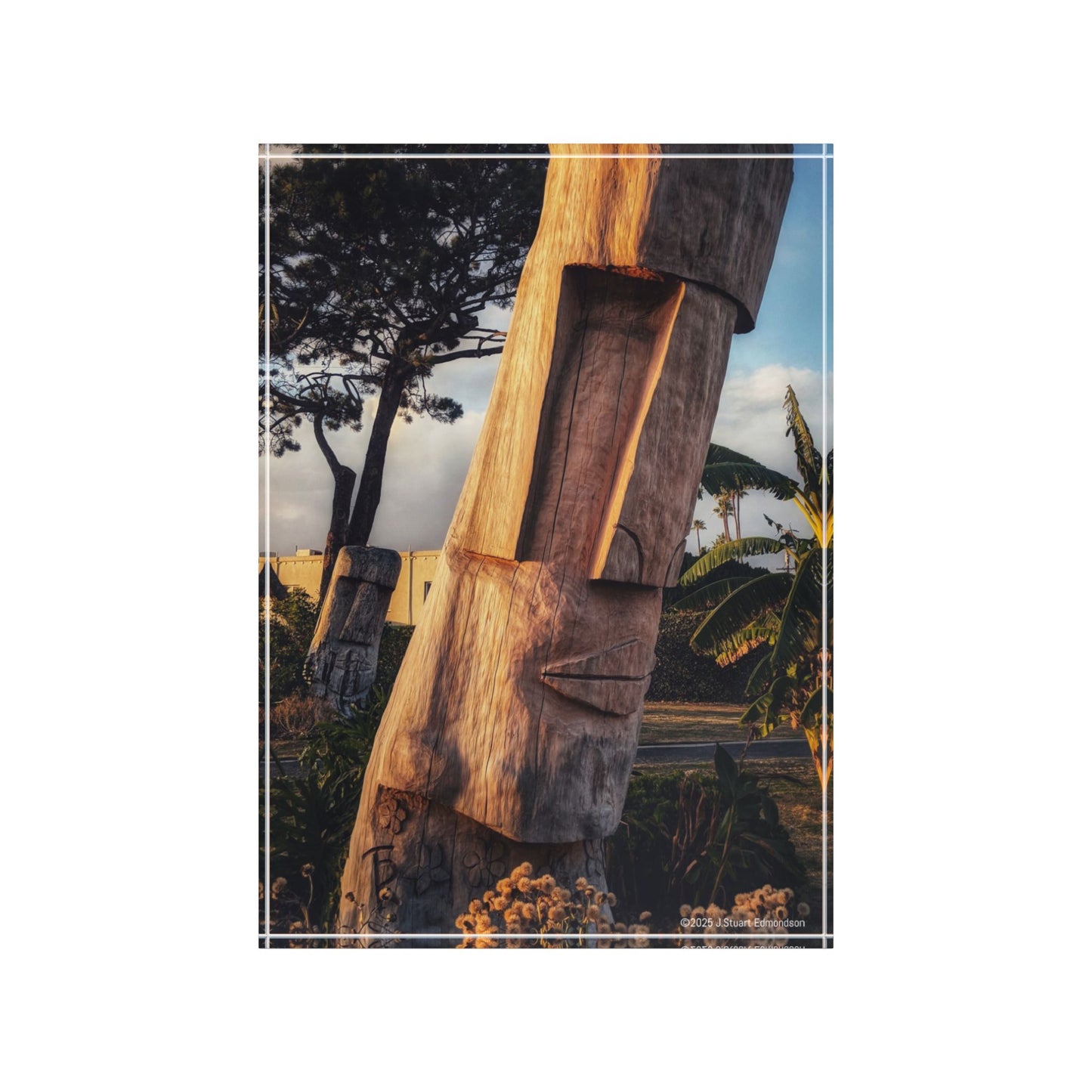 Swamis Vibe Surf and Sunsets Tiki Totem #2. Photo Block - Rustic Home Decor, Gift for Nature Lovers, Memory Display, Desk Accessory, Wall Art