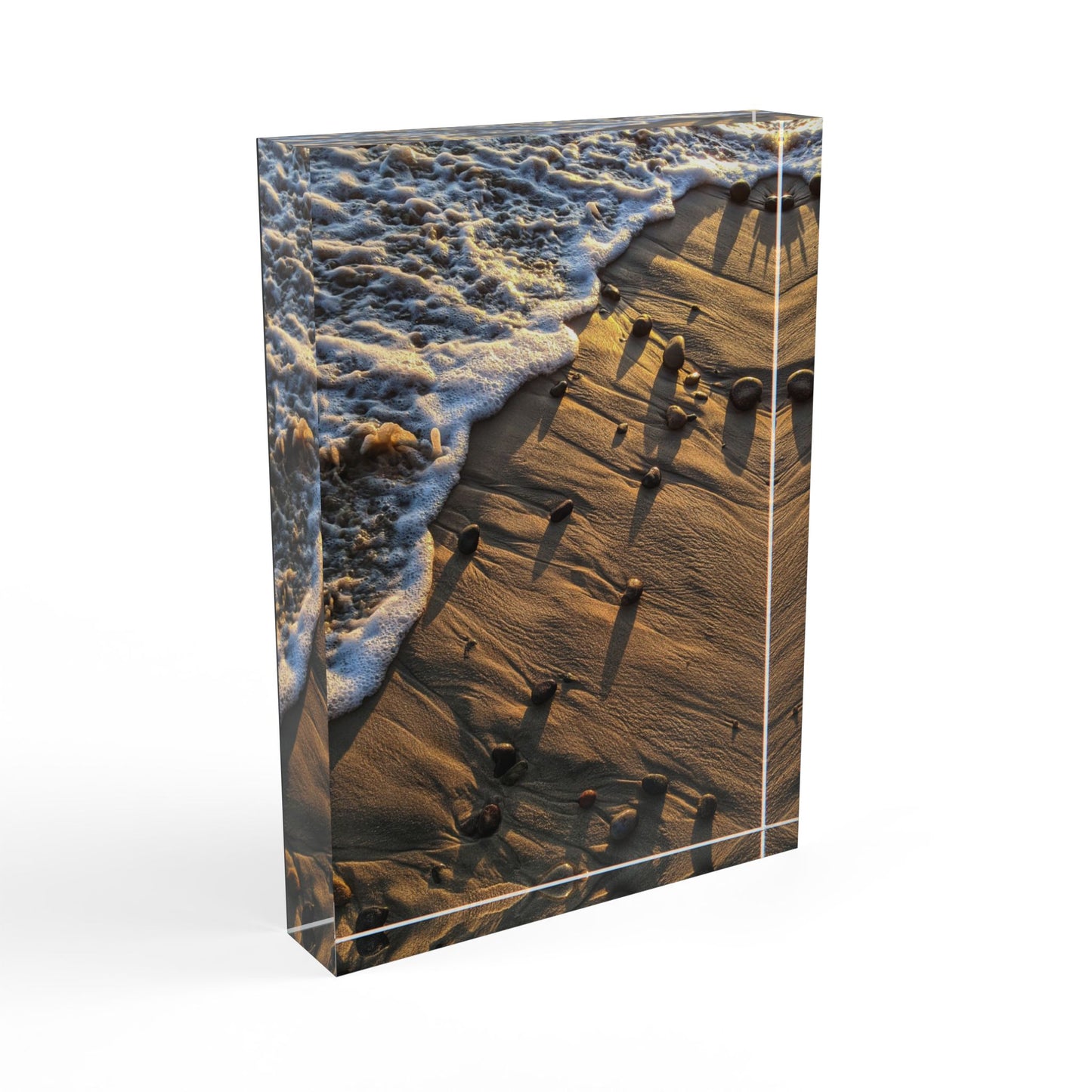 Swamis Vibe Surf and Sunsets Gallery Presents Textures of Swamis Beach 3D Photo Block Beach Vibes Art, Coastal Home Décor, Unique Gift for Ocean Lovers, Beach House, Summer Memories