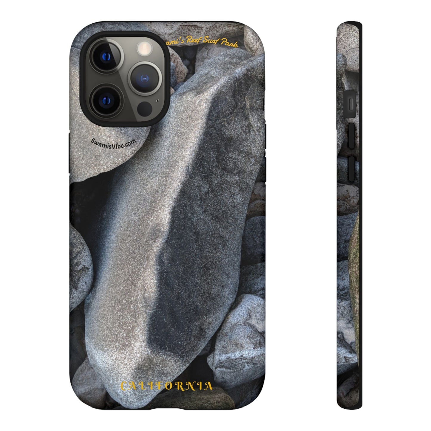 Swamis Vibe Encinitas California JSE Phone Case Designs #3. Swamis Beach Melted Rocks Durable Phone Case with Rock Design, Tough Cases for Outdoorsy Souls, Unique Gift for Nature Lovers, Perfect for Hiking and Adventure