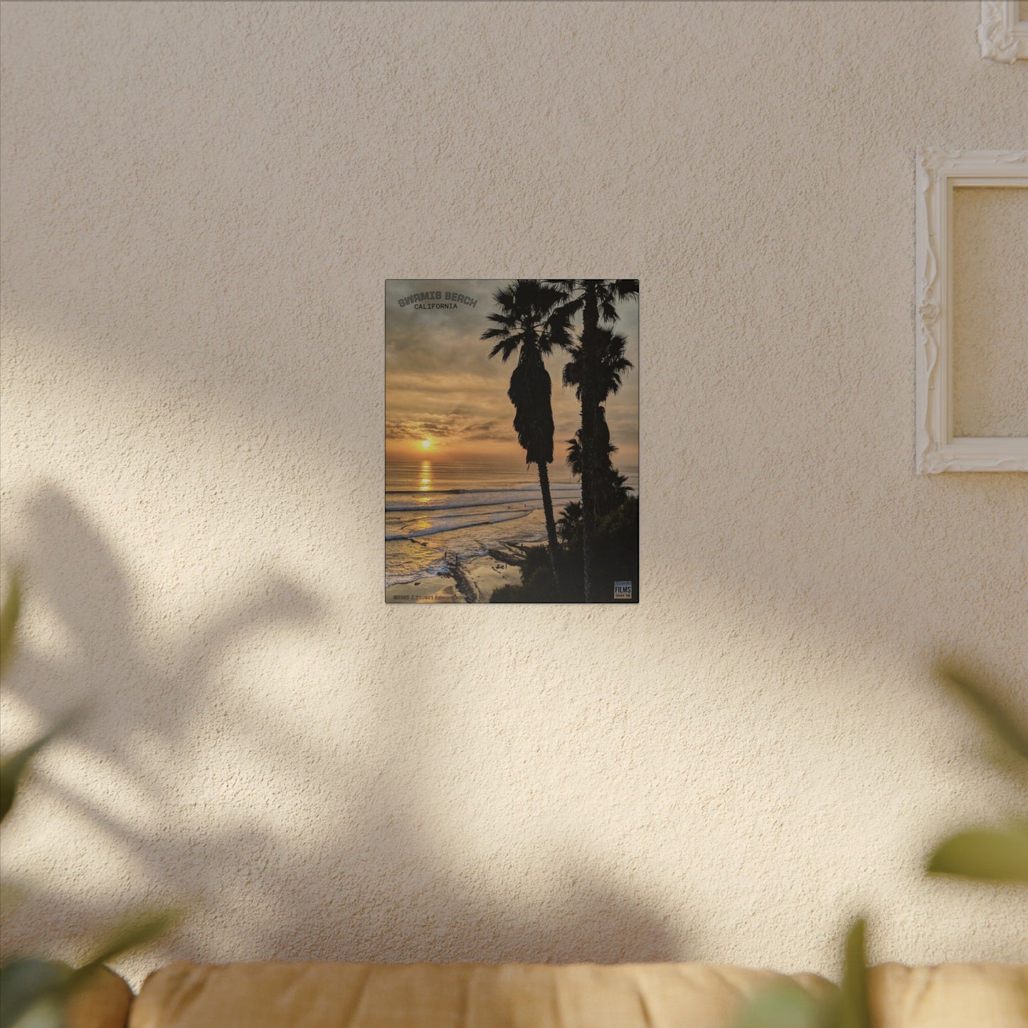 Swamis Vibe Encinitas California JSE Photograph #259 Swamis Winter Sunset Canvas Wall Art, Coastal Home Decor, Beach Vibes, Room Aesthetic, California Sunset, Gift for Ocean Lovers