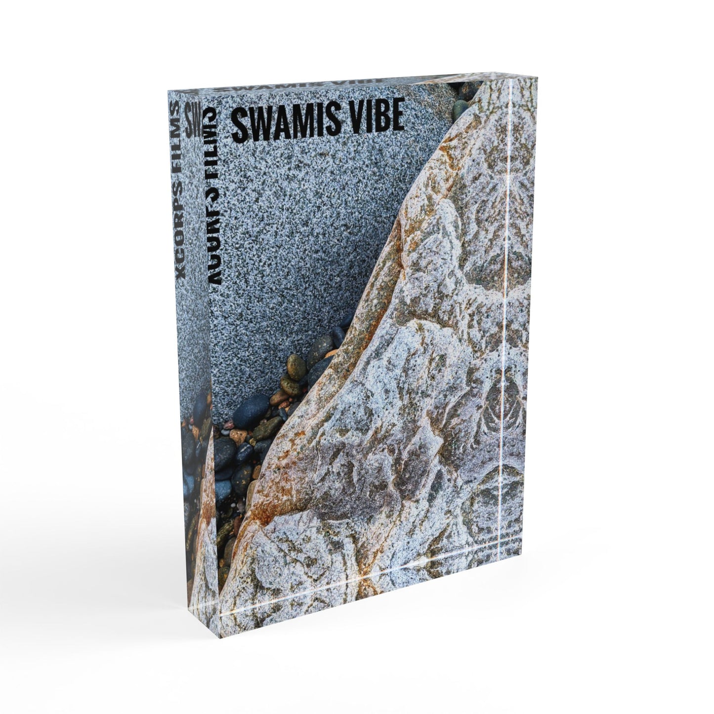 Swamis Vibe Surf and Sunsets 3D Photo Blocks Ocean Worn Rock Slabs #152 Nature-Inspired Photo Block, Home Decor, Modern Wall Art, Gift for Nature Lovers, Office Decor, SWAMIS VIBE Block